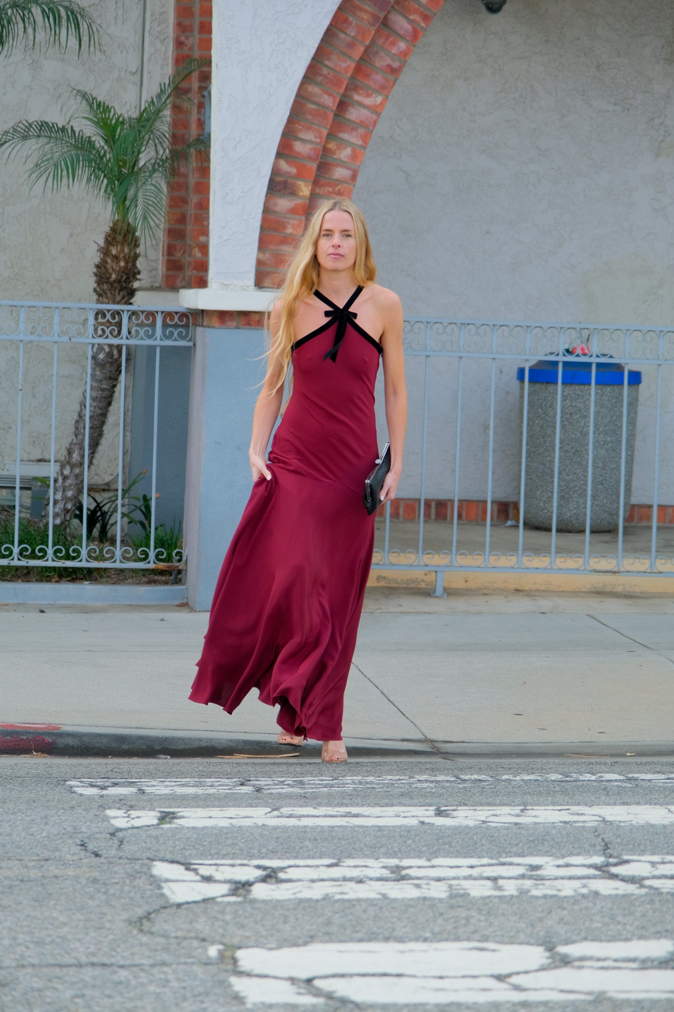 RODARTE | SILK CREPE HALTER DRESS