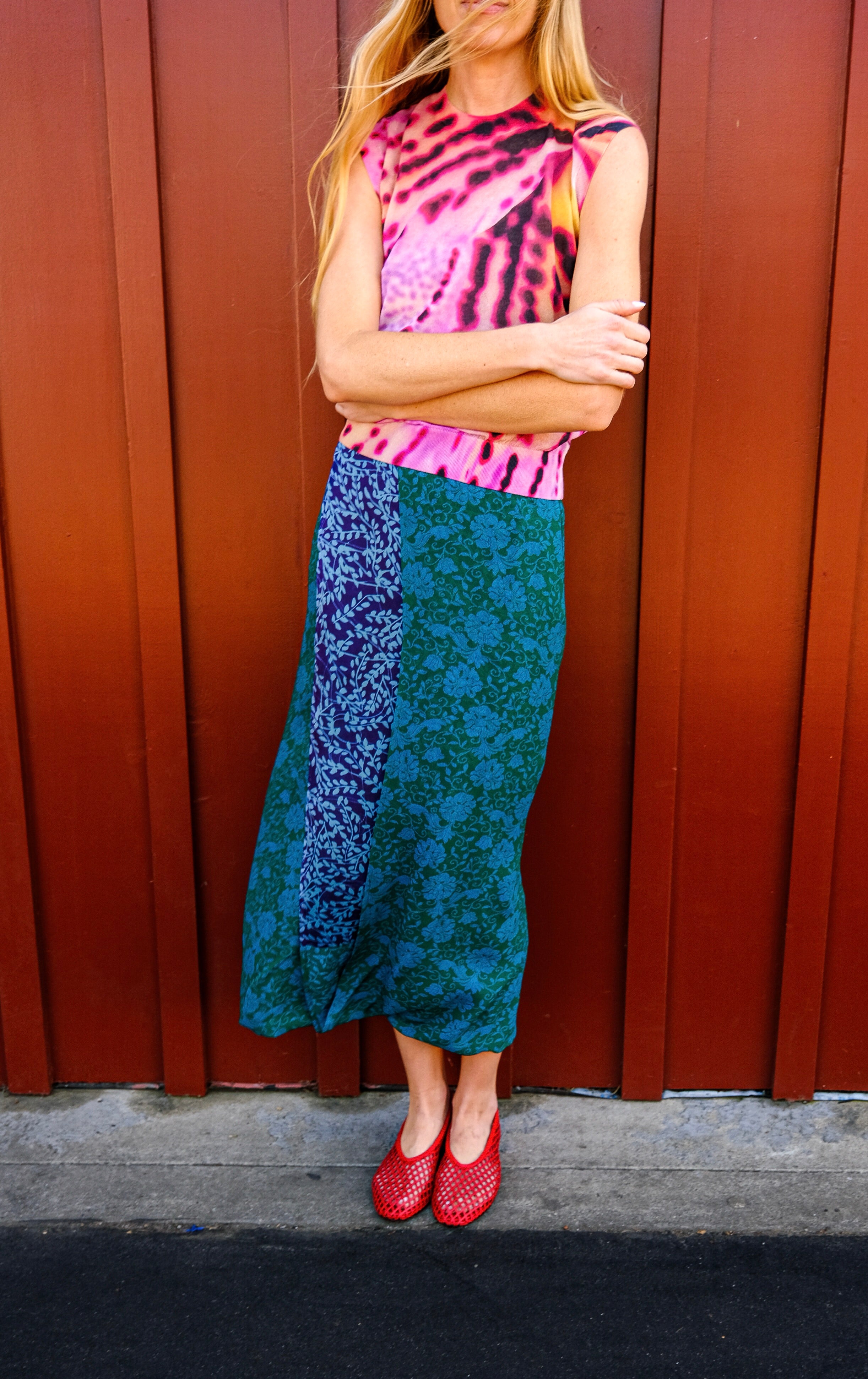 DRIES VAN NOTEN | SLEEVELESS PRINTED KNIT TANK
