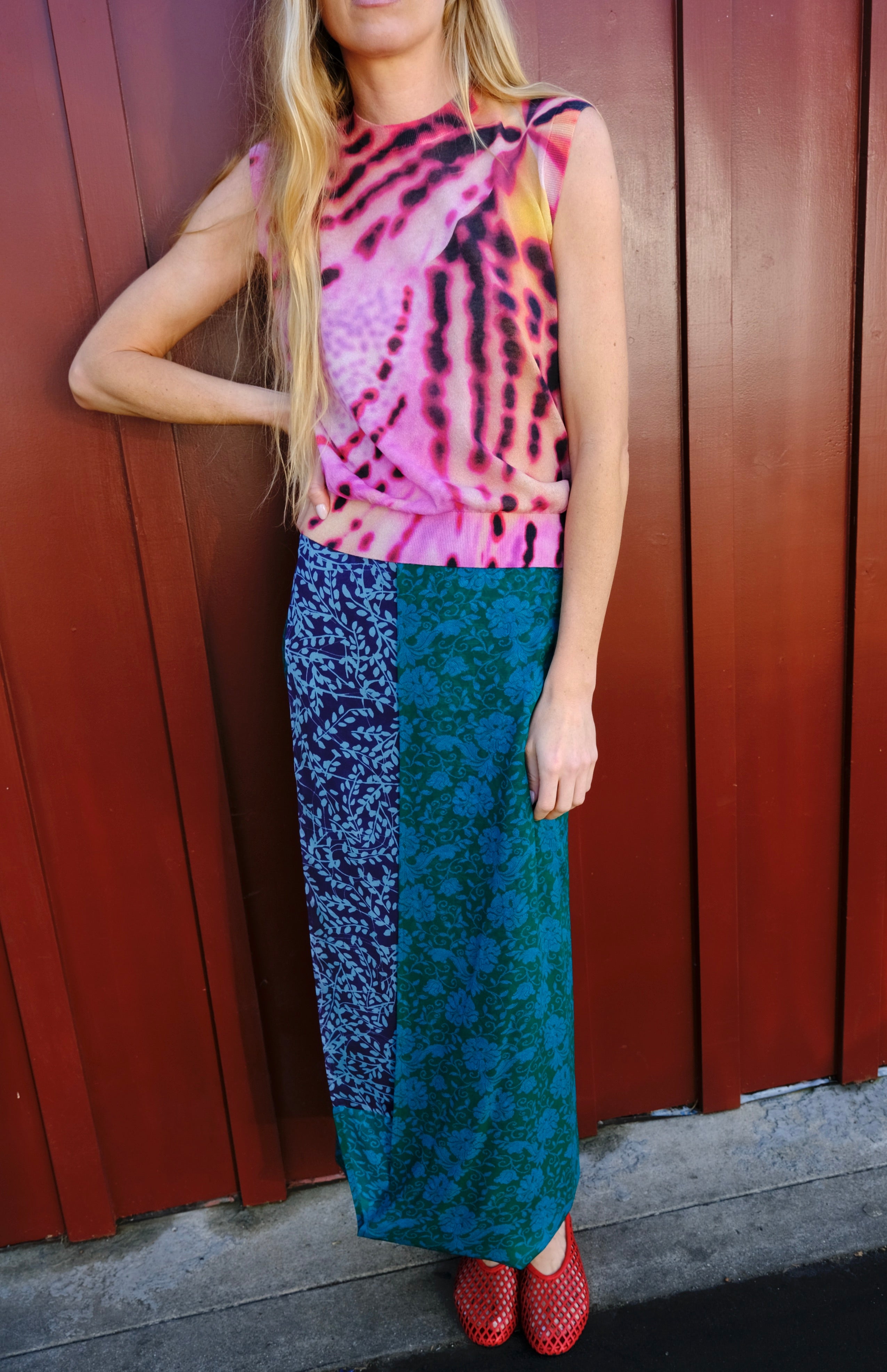 DRIES VAN NOTEN | SLEEVELESS PRINTED KNIT TANK
