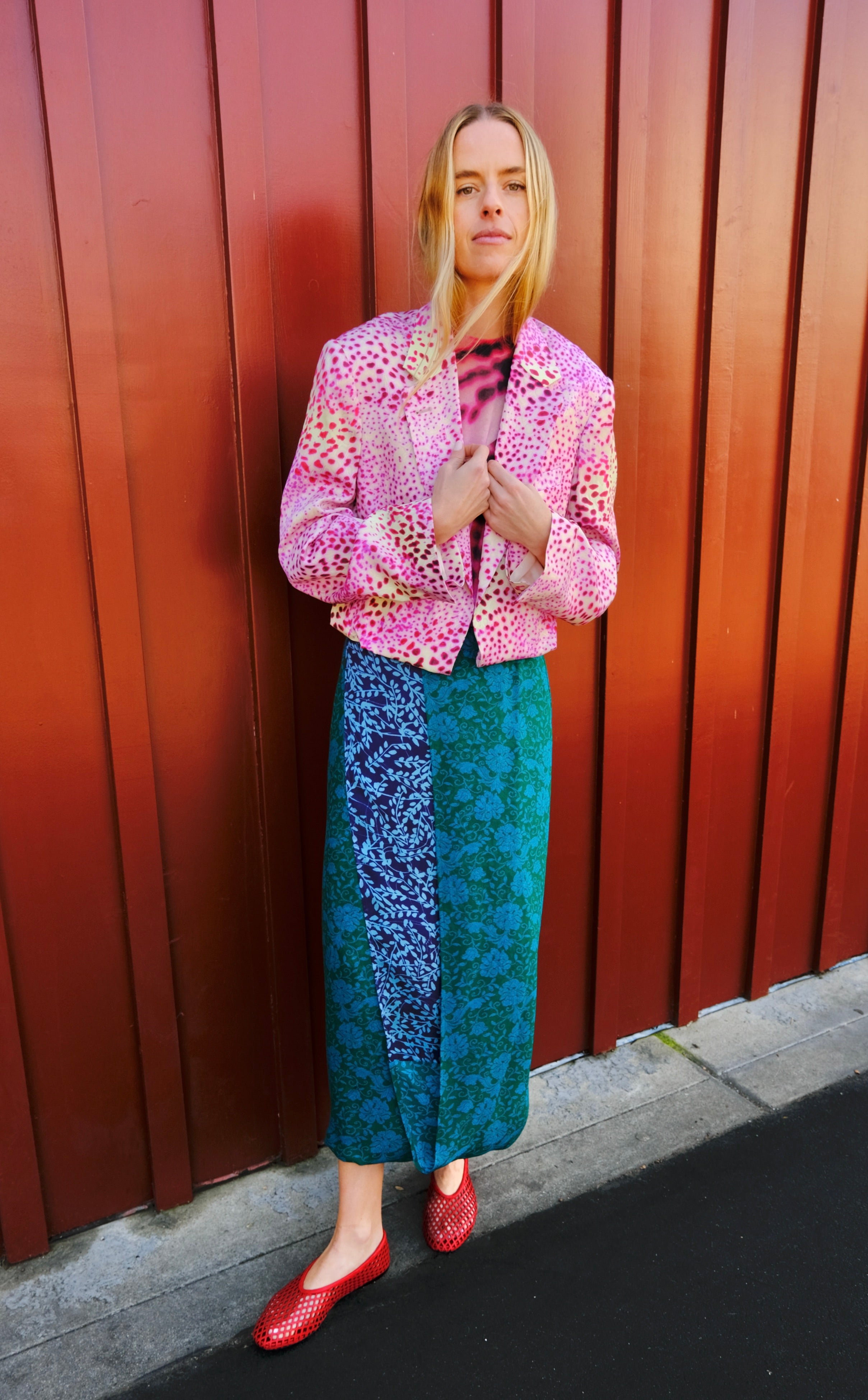 DRIES VAN NOTEN | LONG SLEEVE CROPPED PRINTED JACKET
