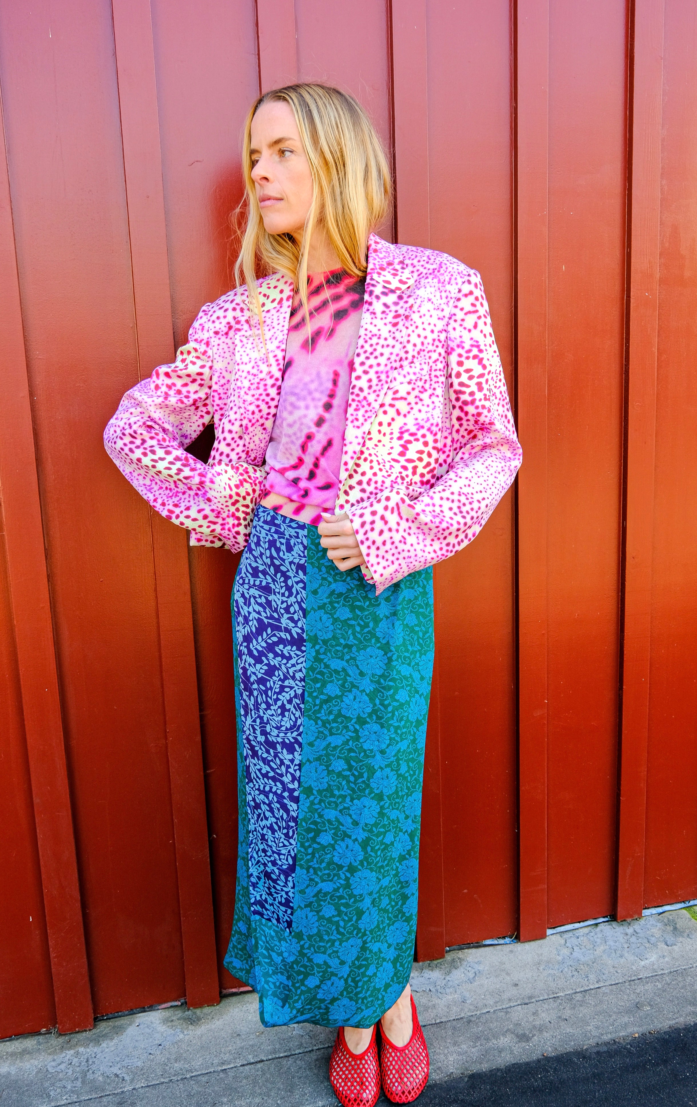 DRIES VAN NOTEN | LONG SLEEVE CROPPED PRINTED JACKET