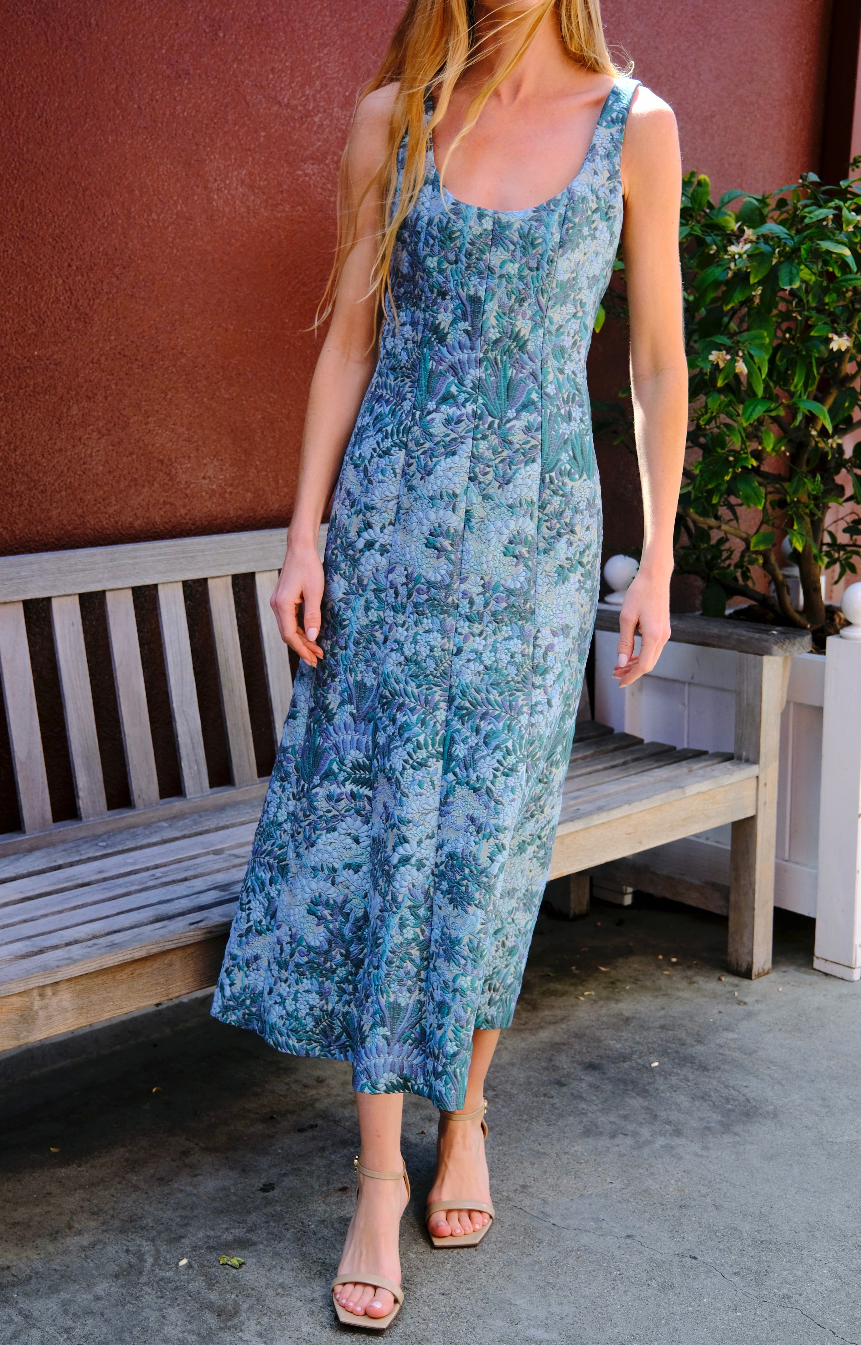 MARKARIAN | BROCADE MIDI DRESS