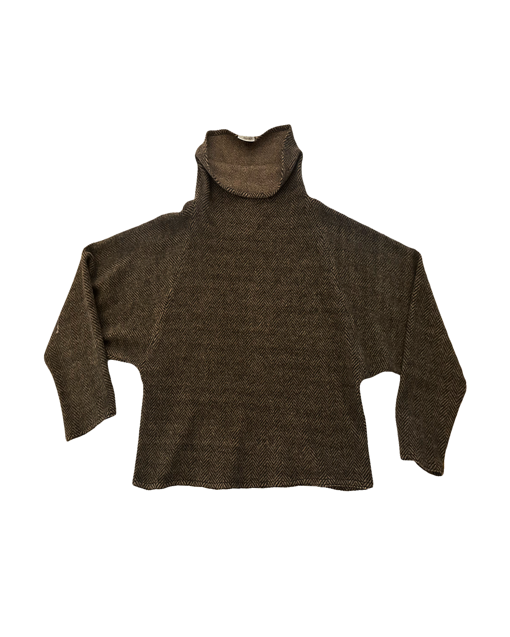 DUSAN | LONG SLEEVE BOAT TURTLENECK HERRINGBONE TOP