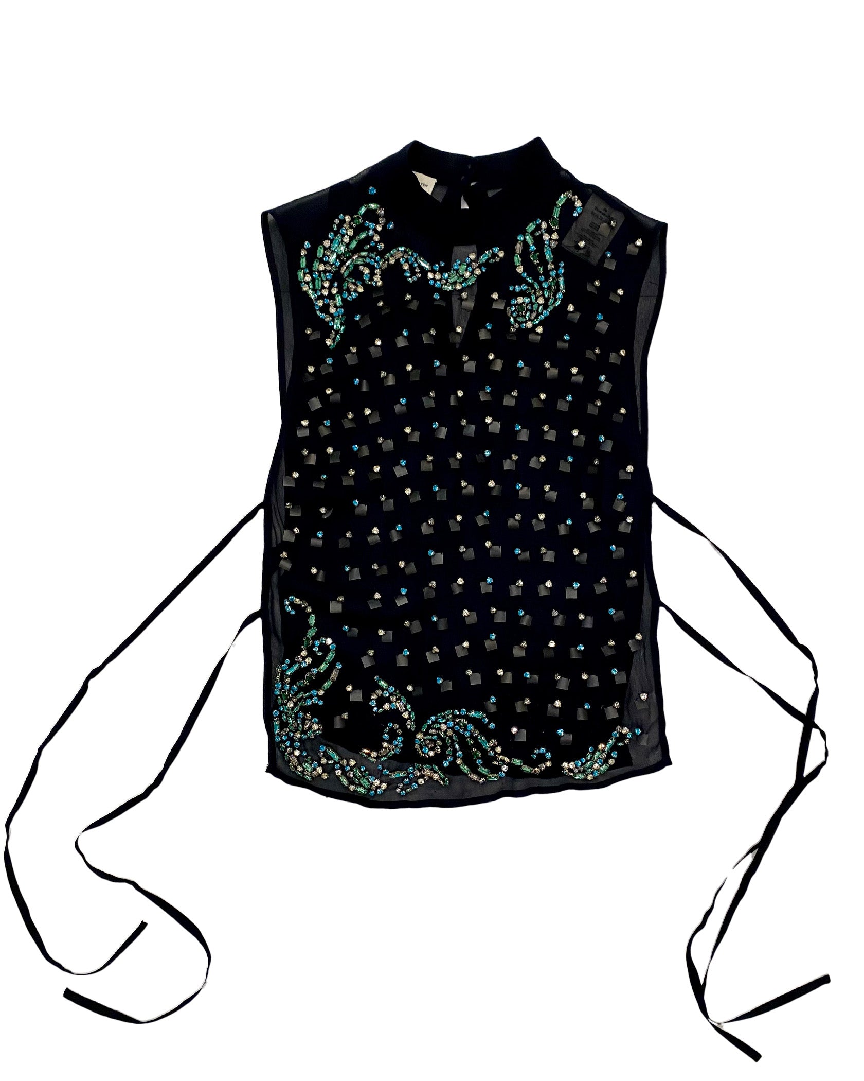 DRIES VAN NOTEN | EMBROIDERED ORGANZA GILET