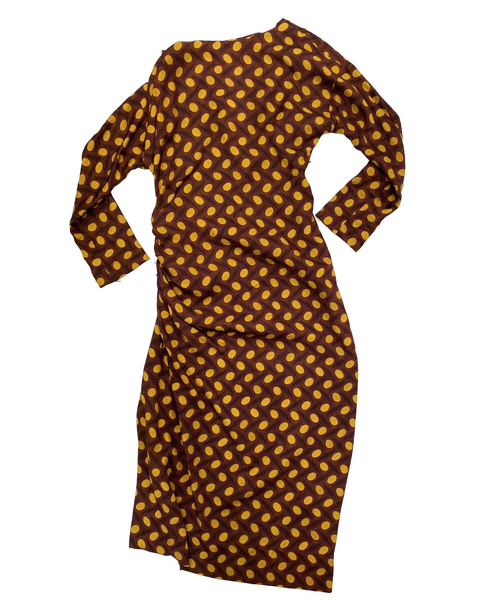 DRIES VAN NOTEN | PRINTED EMBROIDERED WAIST DRESS