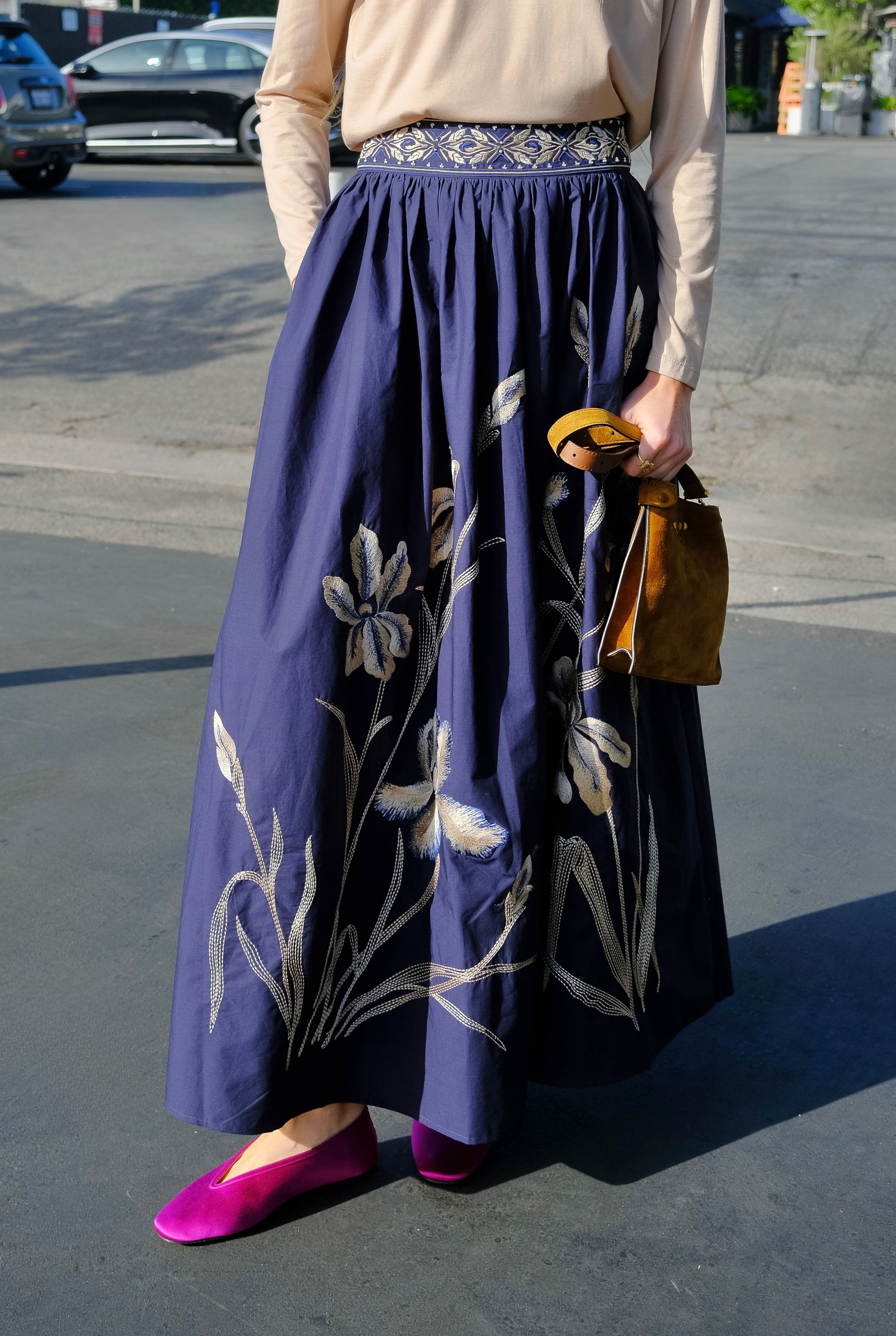 EMPORIO SIRENUSE | OMBRETTA EMBROIDERED SKIRT