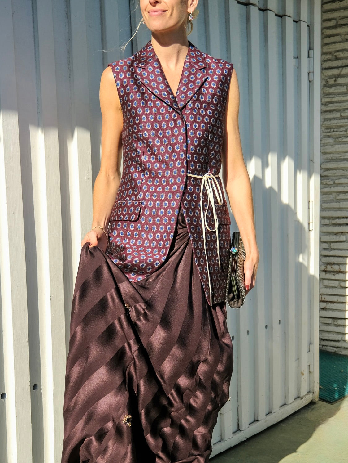 DRIES VAN NOTEN | JACQUARD TIE MOTIF VEST
