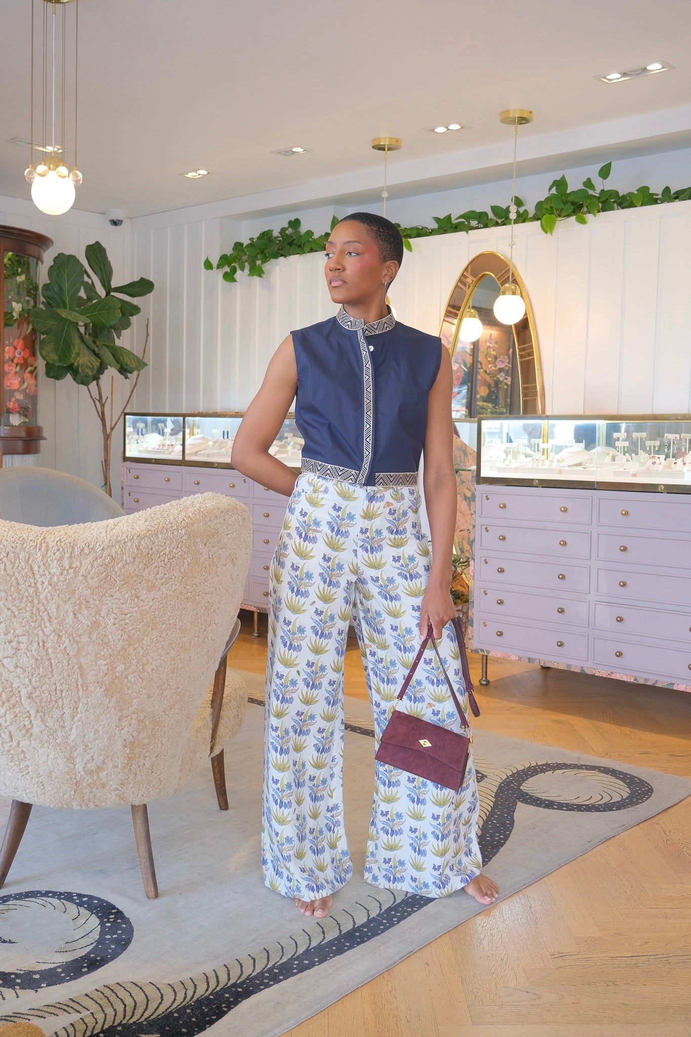 EMPORIO SIRENUSE | ANDORRA IRIS EMBROIDERED TOP | WOMEN'S LUXURY DESIGNER CLOTHING, SHOES, HANDBAGS & JEWELRY | CAPITOL CHARLOTTE, NC & BRENTWOOD, CA