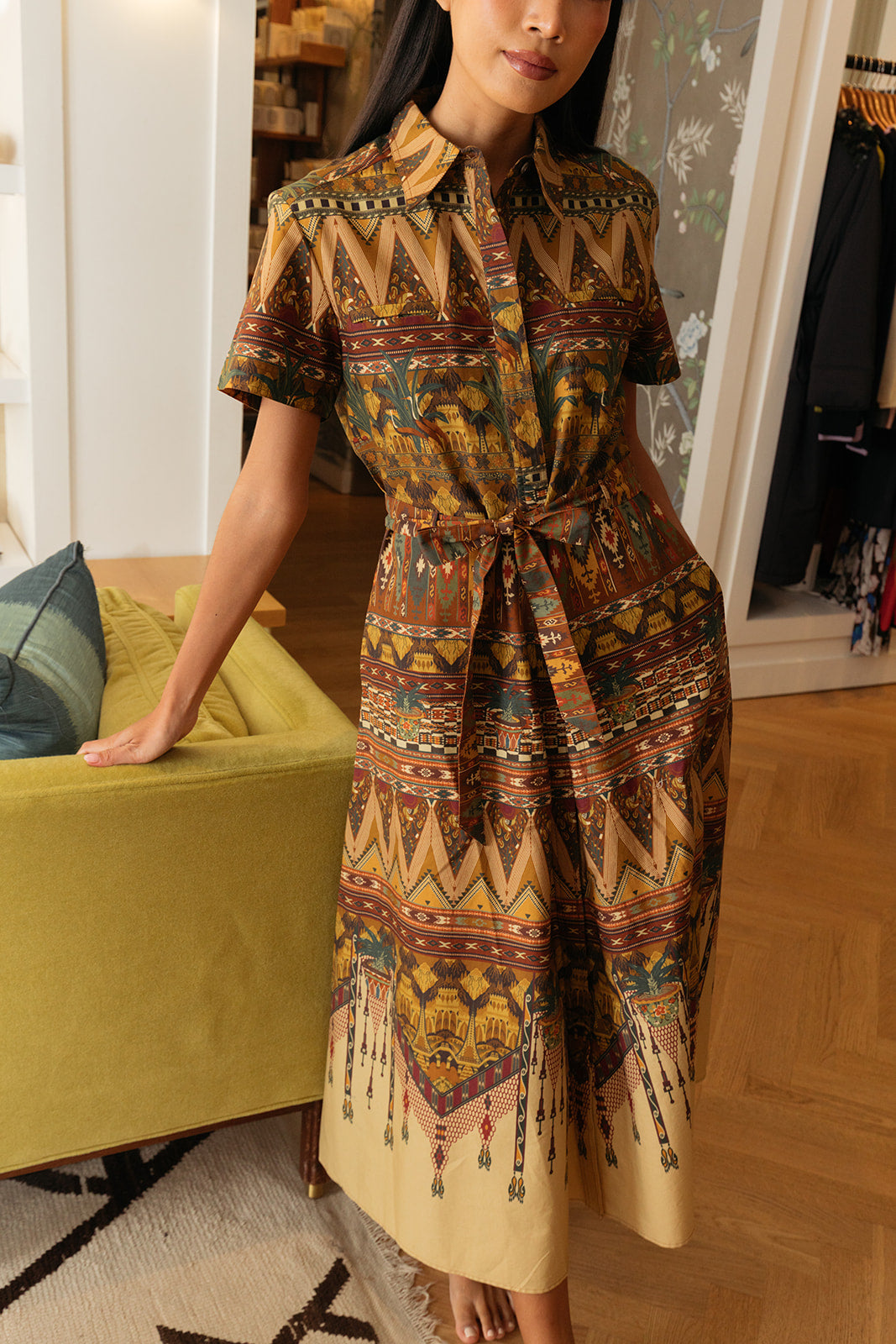 EMPORIO SIRENUSE | PRINTED GISELLE SHIRTDRESS