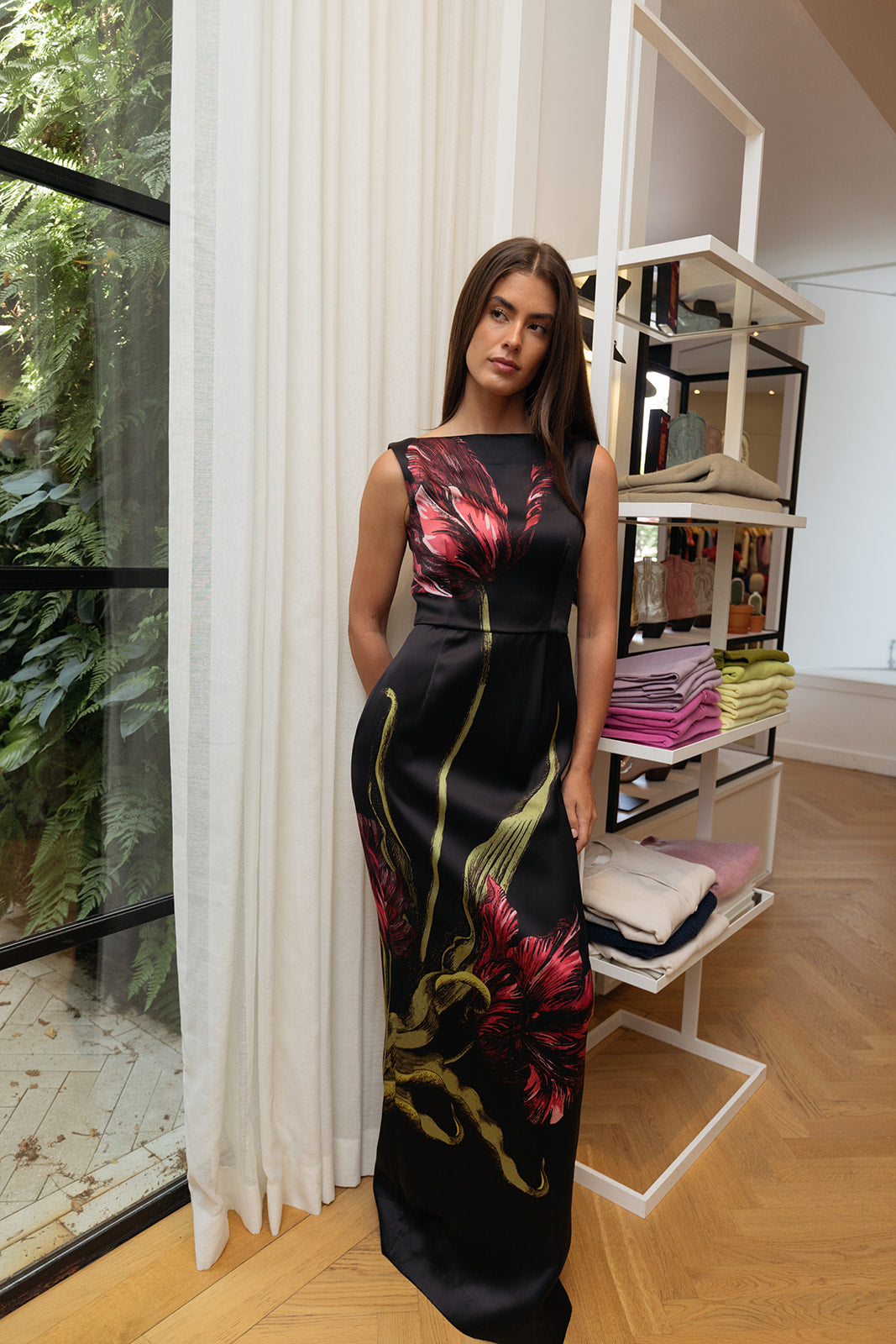 ERDEM | FLORAL GOWN ETCHED TULIP | WOMEN'S LUXURY DESIGNER CLOTHING, SHOES, HANDBAGS & JEWELRY | CAPITOL CHARLOTTE, NC & BRENTWOOD, CA
