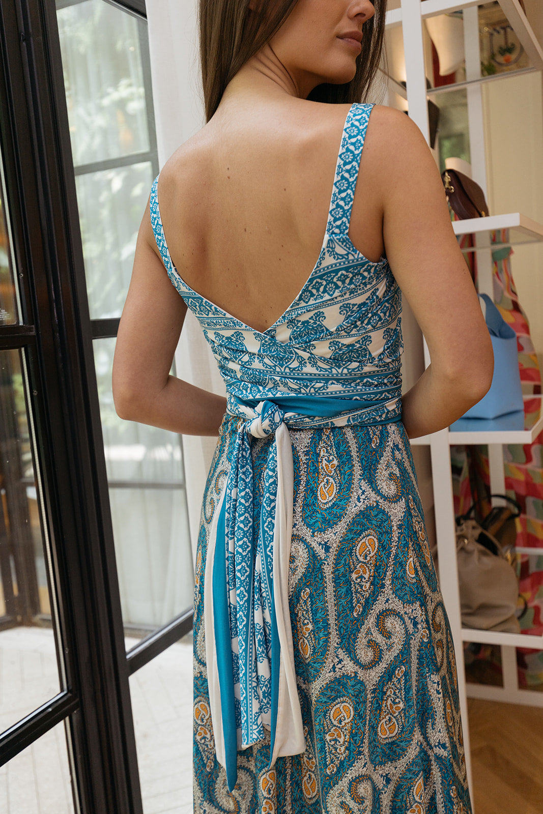 ETRO | SQUARE NECK PRINTED MAXI DRESS | WOMEN'S LUXURY DESIGNER CLOTHING, SHOES, HANDBAGS & JEWELRY | CAPITOL CHARLOTTE, NC & BRENTWOOD, CA