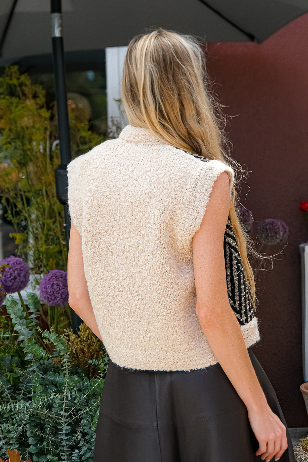 FORTE FORTE | CHEVRON JACQUARD MIX KNIT VEST | WOMEN'S LUXURY DESIGNER CLOTHING, SHOES, HANDBAGS & JEWELRY | CAPITOL CHARLOTTE, NC & BRENTWOOD, CA