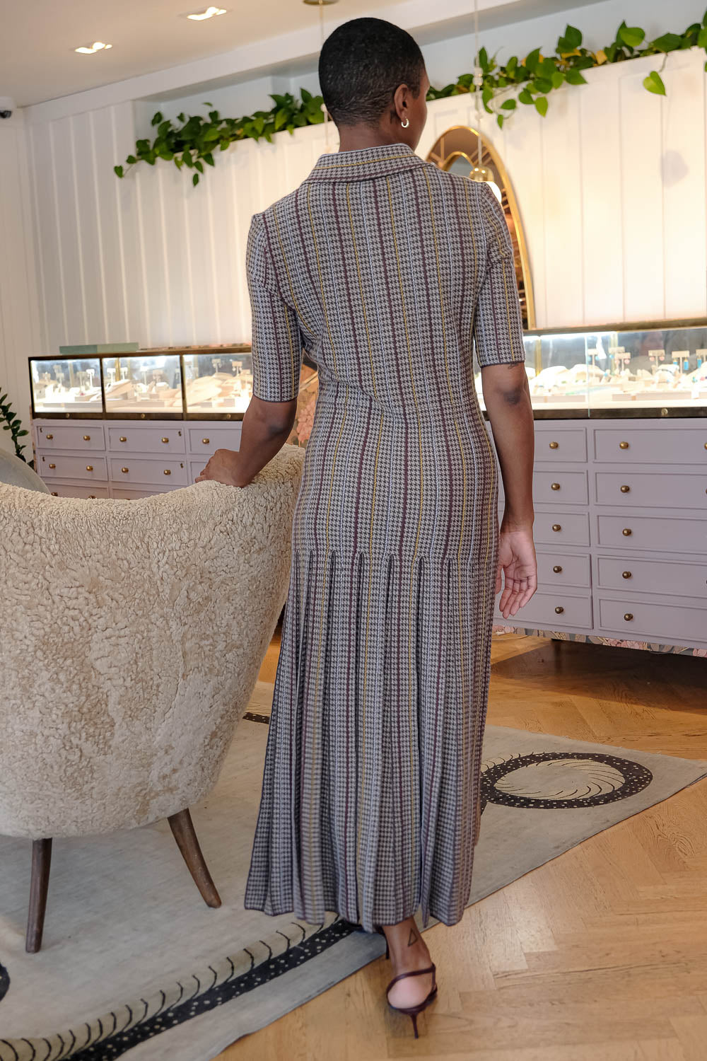 GABRIELA HEARST | SHROPHSHIRE DRESS W KNIT COLLAR | WOMEN'S LUXURY DESIGNER CLOTHING, SHOES, HANDBAGS & JEWELRY | CAPITOL CHARLOTTE, NC & BRENTWOOD, CA