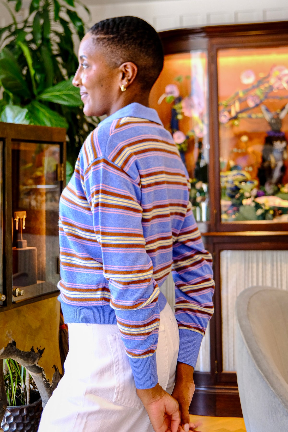 GUEST IN RESIDENCE | COLLEGIATE STRIPE POLO | WOMEN'S LUXURY DESIGNER CLOTHING, SHOES, HANDBAGS & JEWELRY | CAPITOL CHARLOTTE, NC & BRENTWOOD, CA