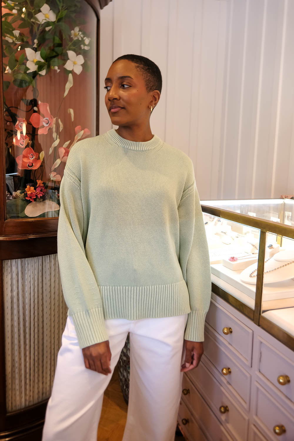 GUEST IN RESIDENCE | SUNWASH COZY CREW | WOMEN'S LUXURY DESIGNER CLOTHING, SHOES, HANDBAGS & JEWELRY | CAPITOL CHARLOTTE, NC & BRENTWOOD, CA