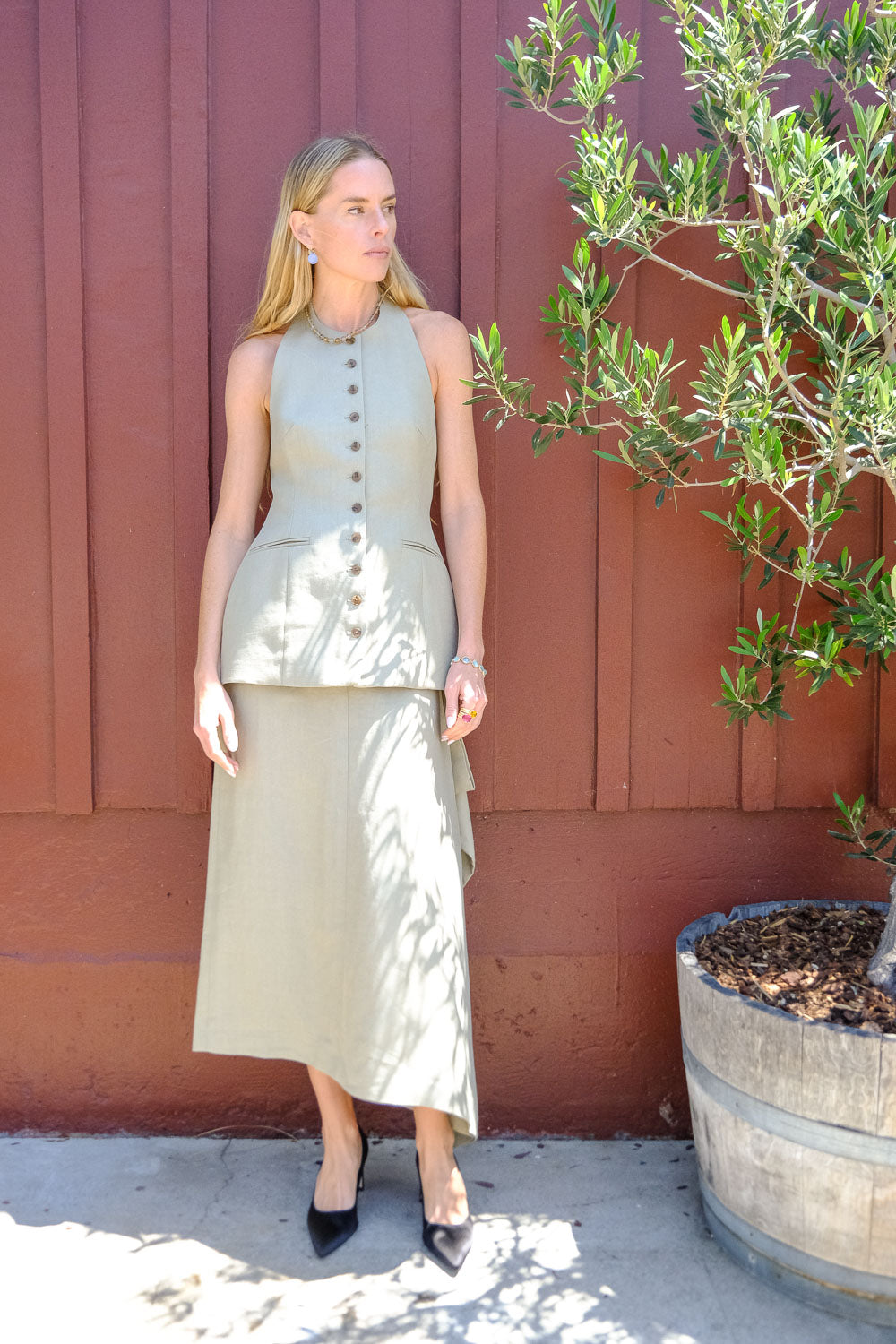 HEIRLOME | LINEN LUPITA TOP | WOMEN'S DESIGNER CLOTHING, ACCESSORIES, AND HANDBAGS | CAPITOL | CHARLOTTE, NC & BRENTWOOD, CA