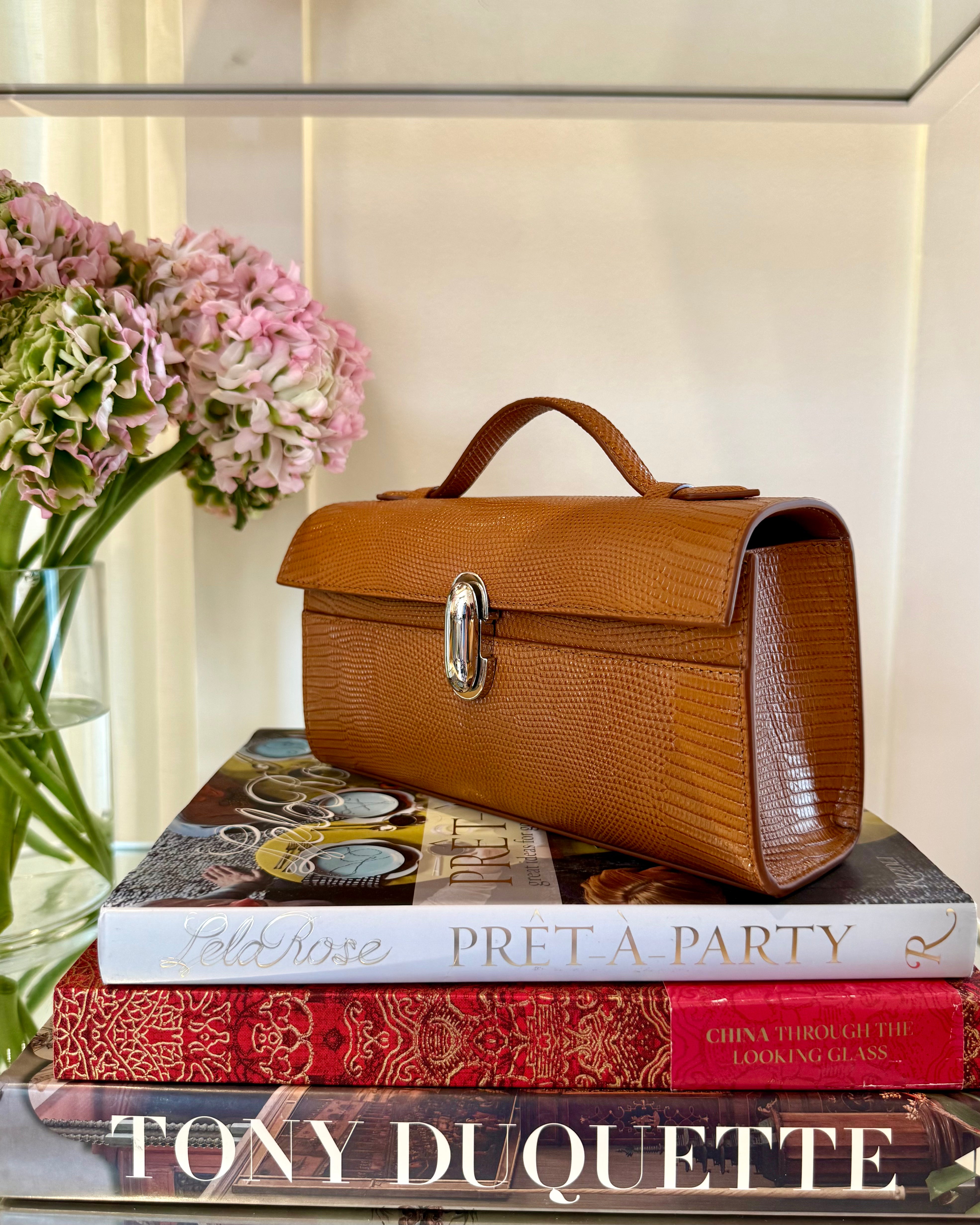 SAVETTE | SYMMETRY POCHETTE IN GENUINE LIZARD