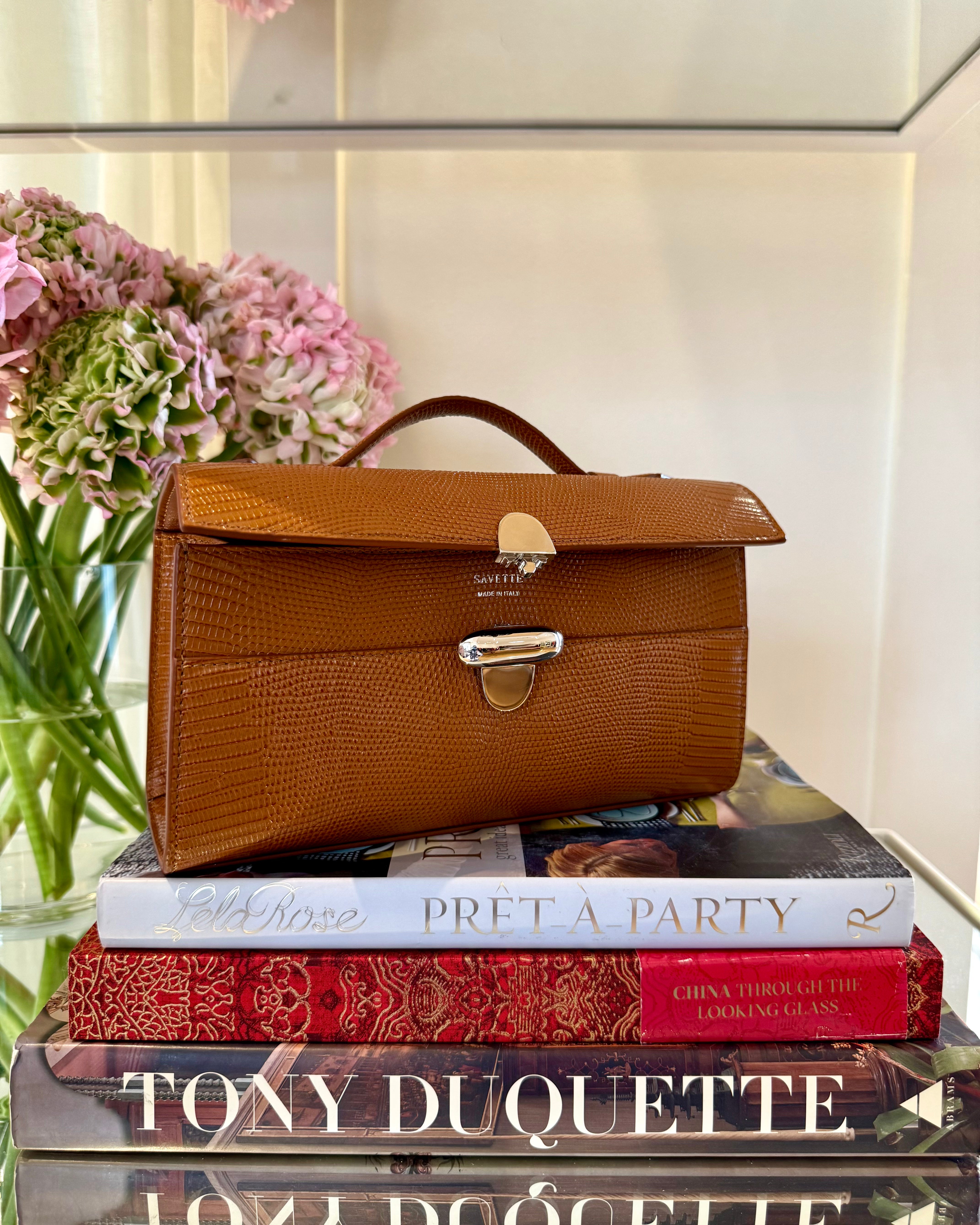 SAVETTE | SYMMETRY POCHETTE IN GENUINE LIZARD