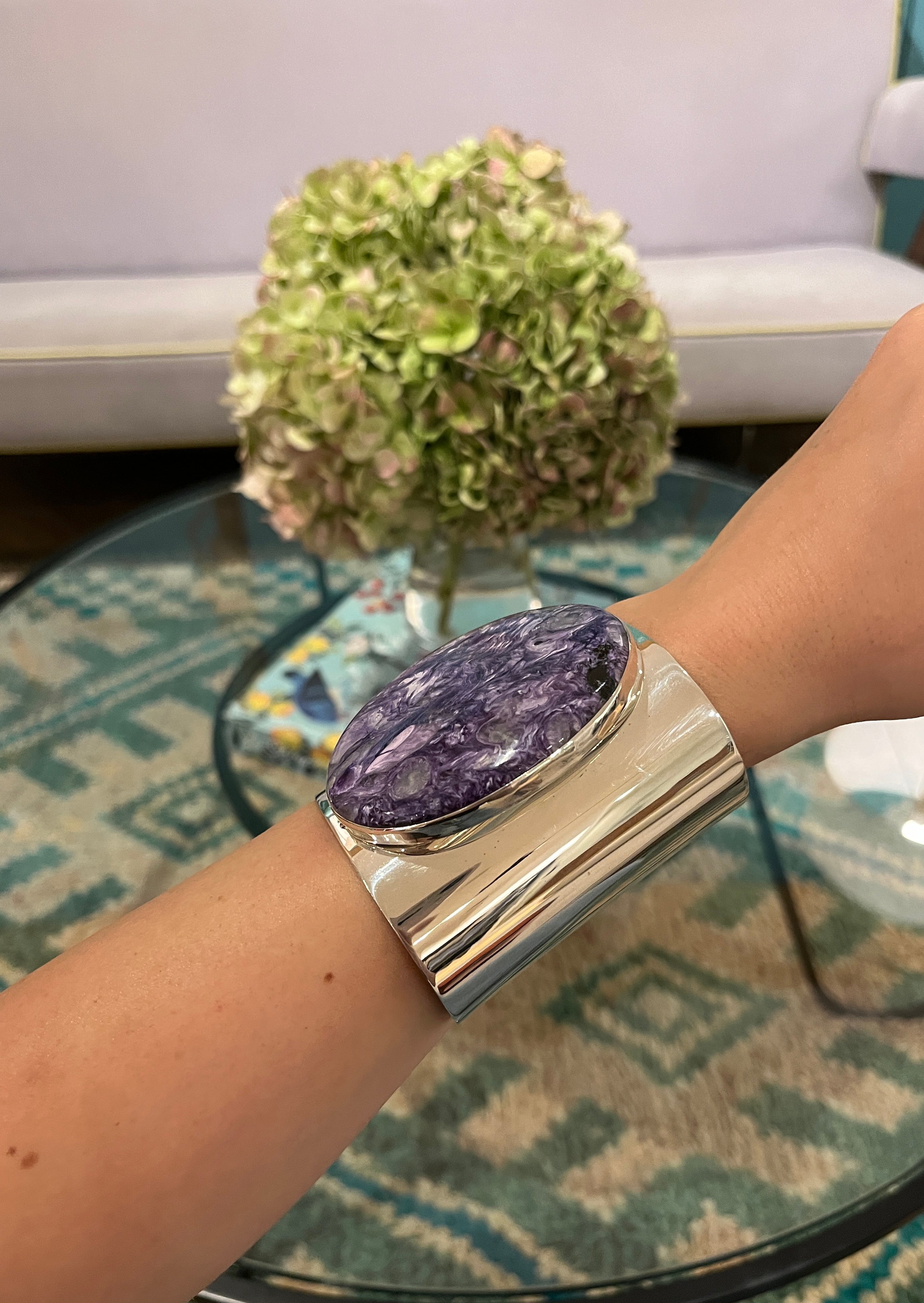 JODY CANDRIAN | STERLING CUFF WITH CHAROITE