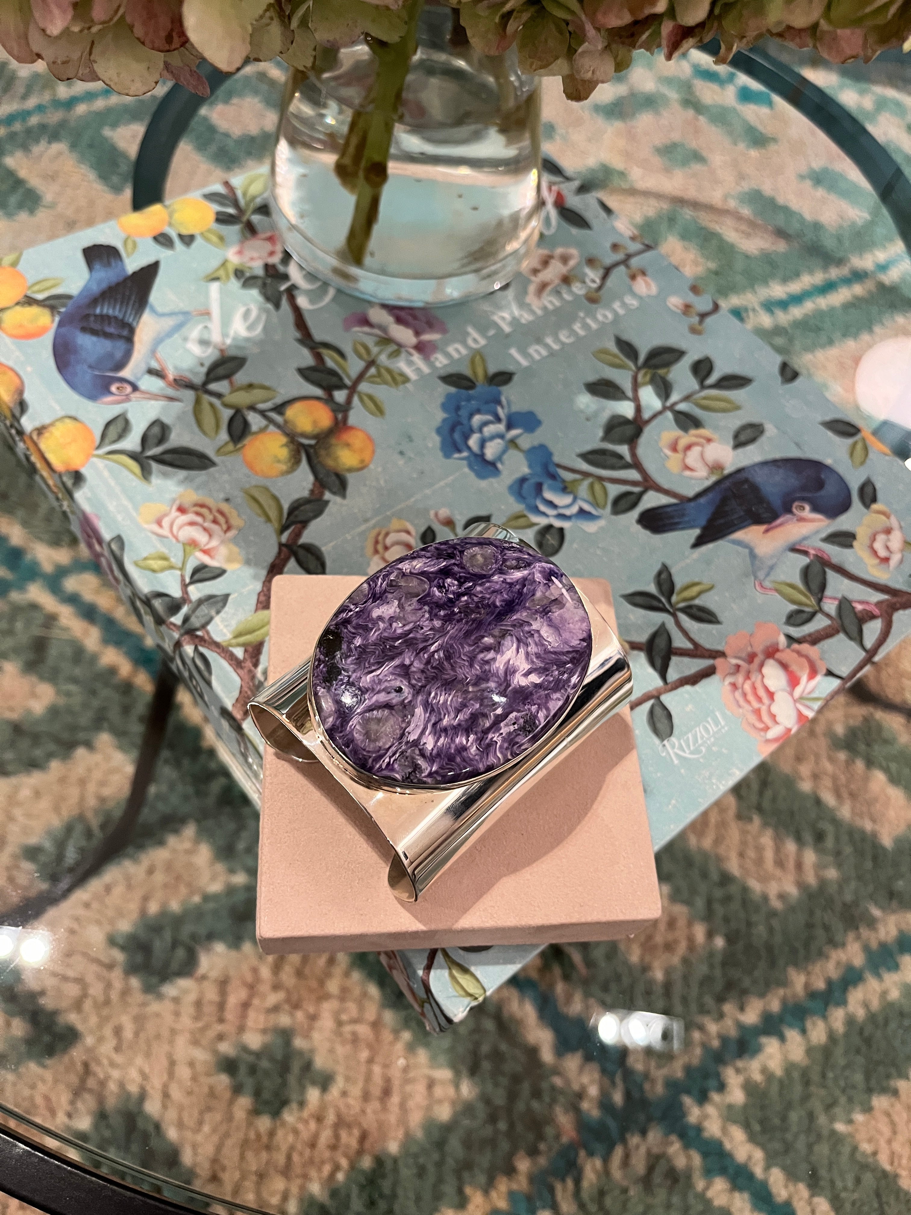JODY CANDRIAN | STERLING CUFF WITH CHAROITE