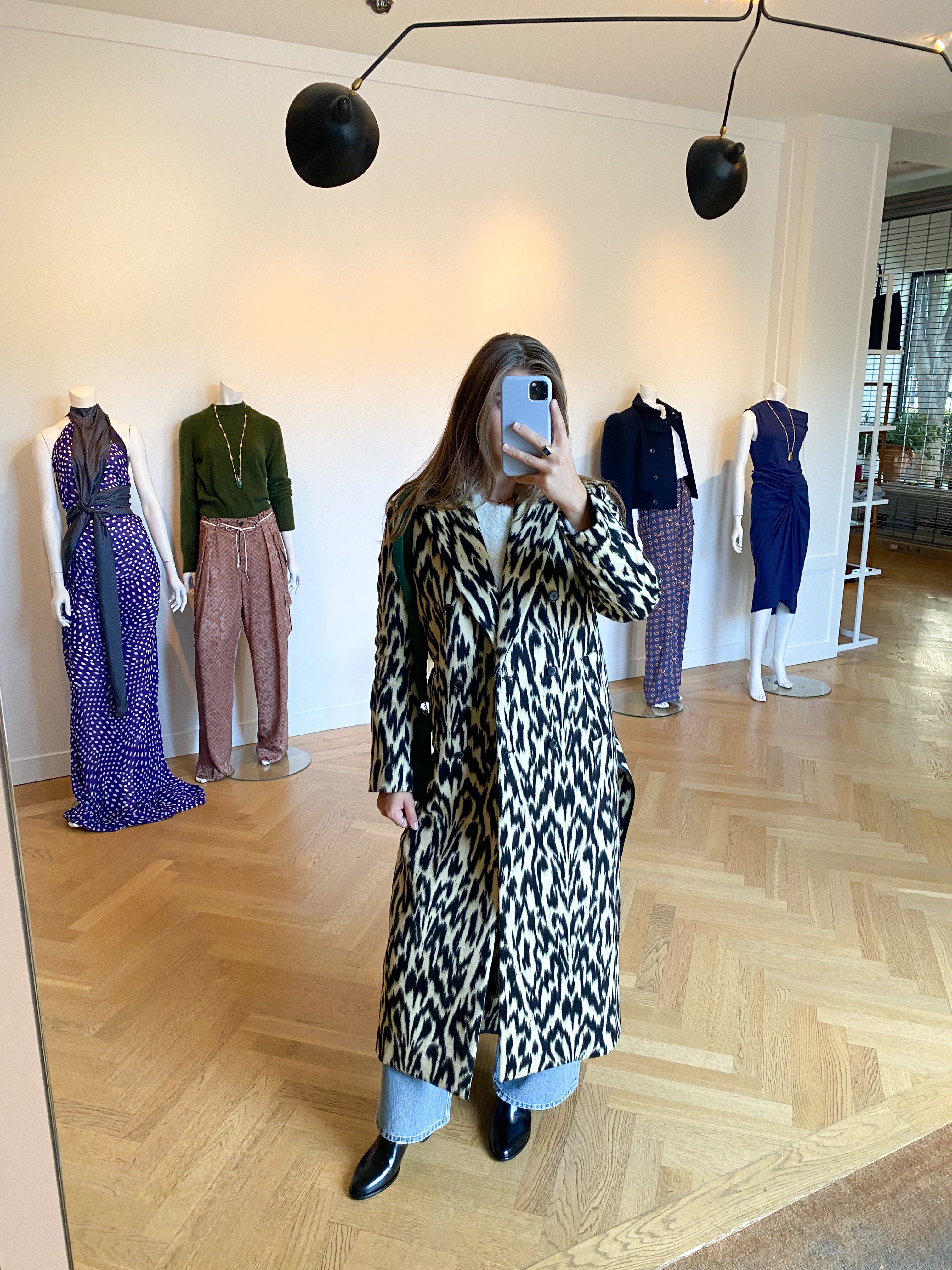 BRANDON MAXWELL | DEMI DOUBLE BREASTED COAT WITH SCARF