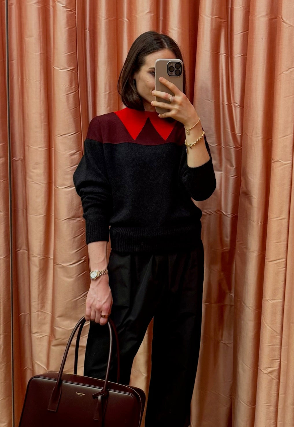 PLAN C | INTARSIA CREWNECK KNIT