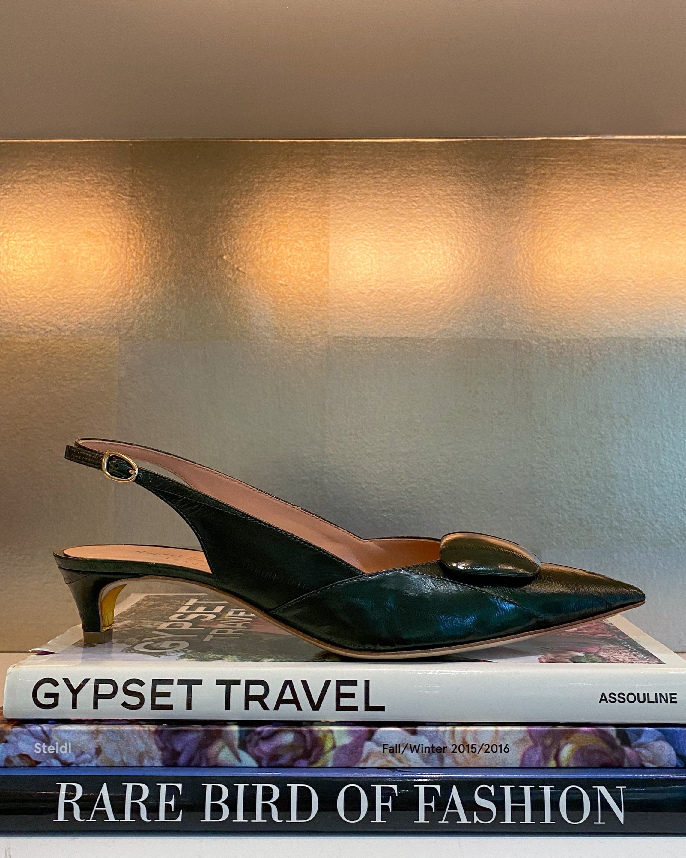 RUPERT SANDERSON | MISTY EEL PEBBLE SLINGBACK