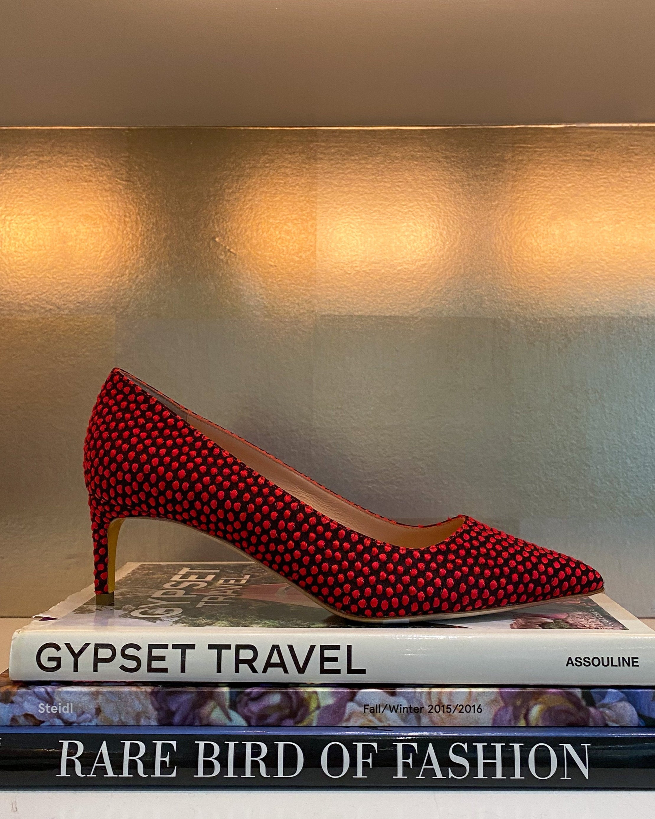 RUPERT SANDERSON | NORA POLKA RED PUMP