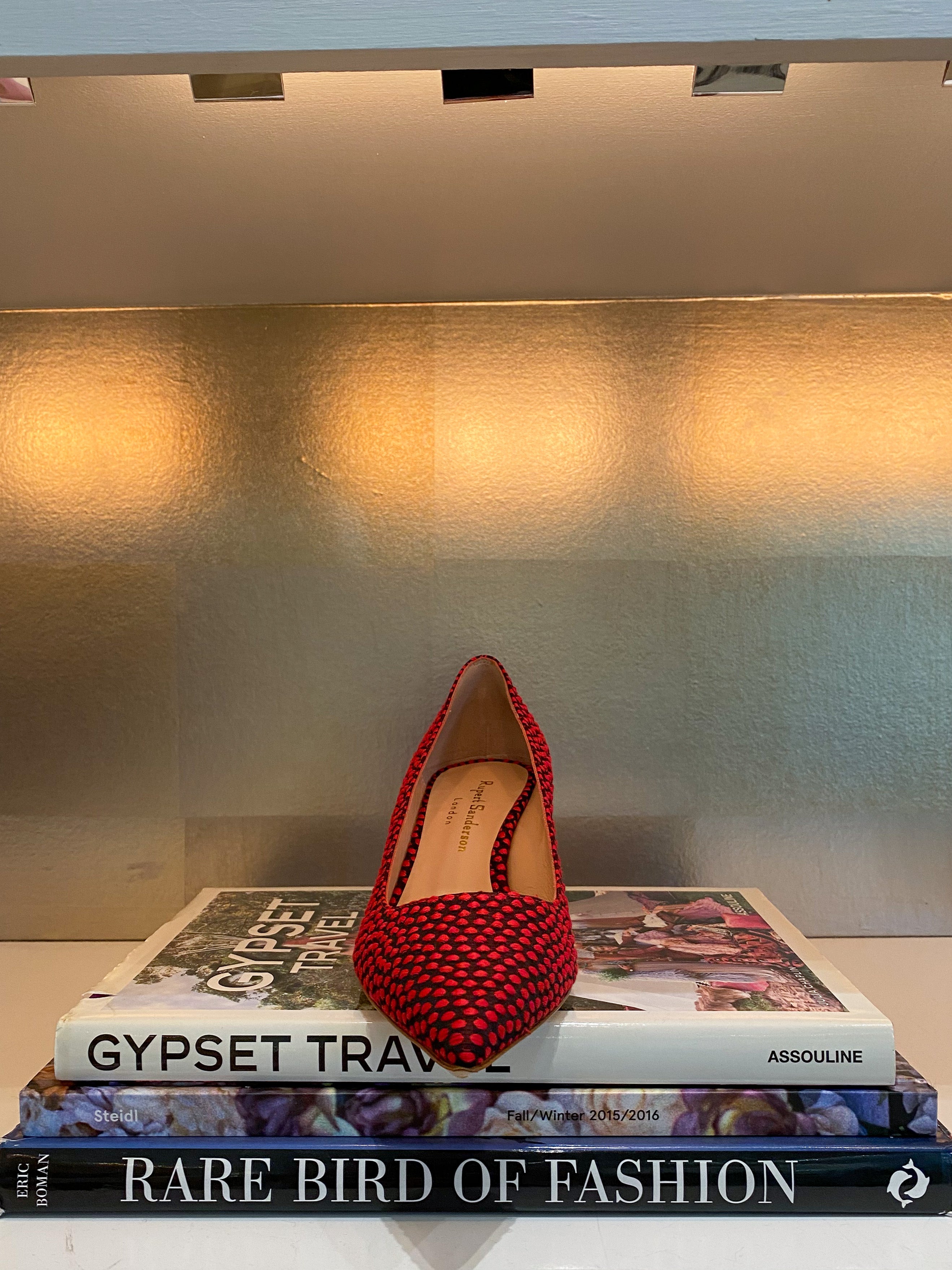 RUPERT SANDERSON | NORA POLKA RED PUMP