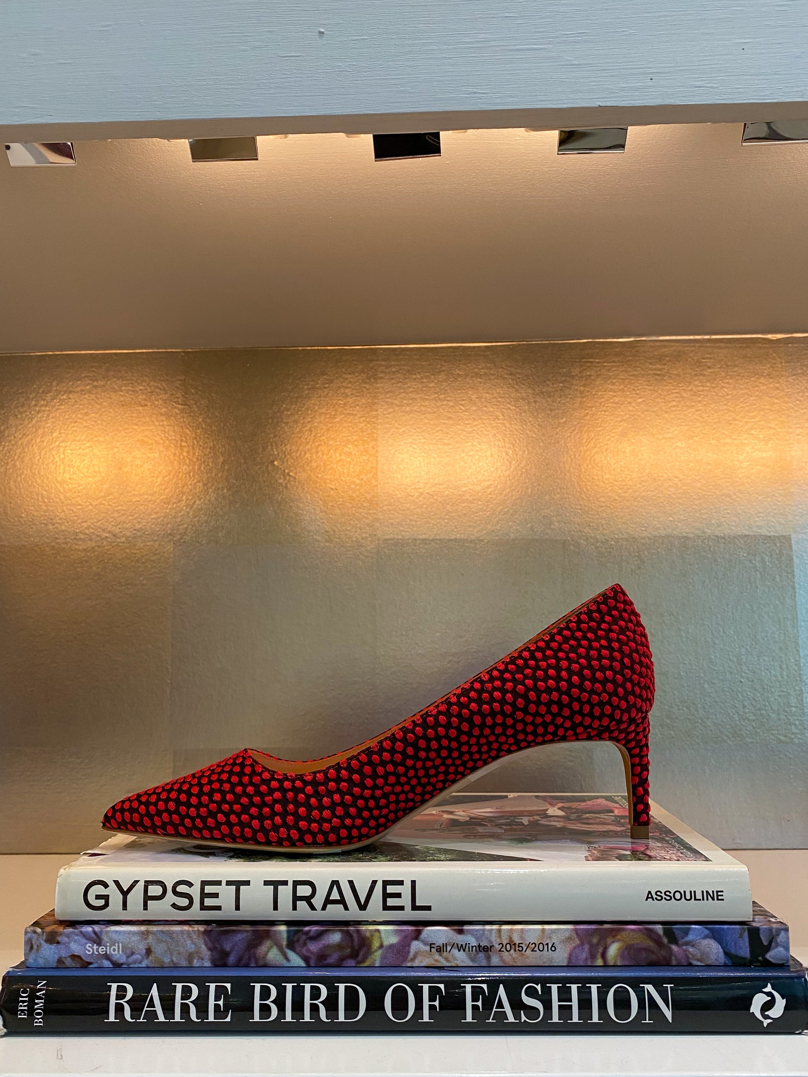 RUPERT SANDERSON | NORA POLKA RED PUMP