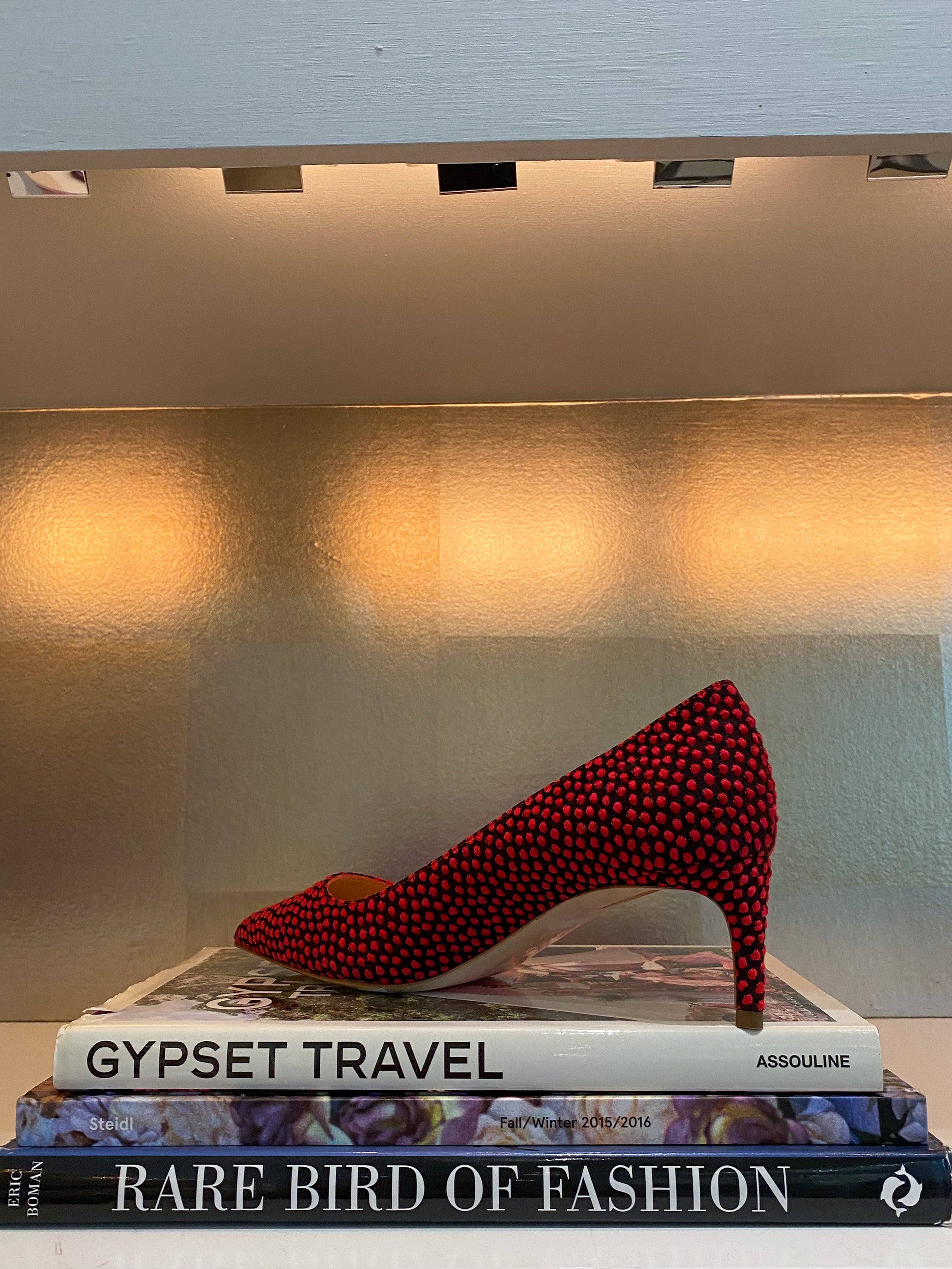 RUPERT SANDERSON | NORA POLKA RED PUMP