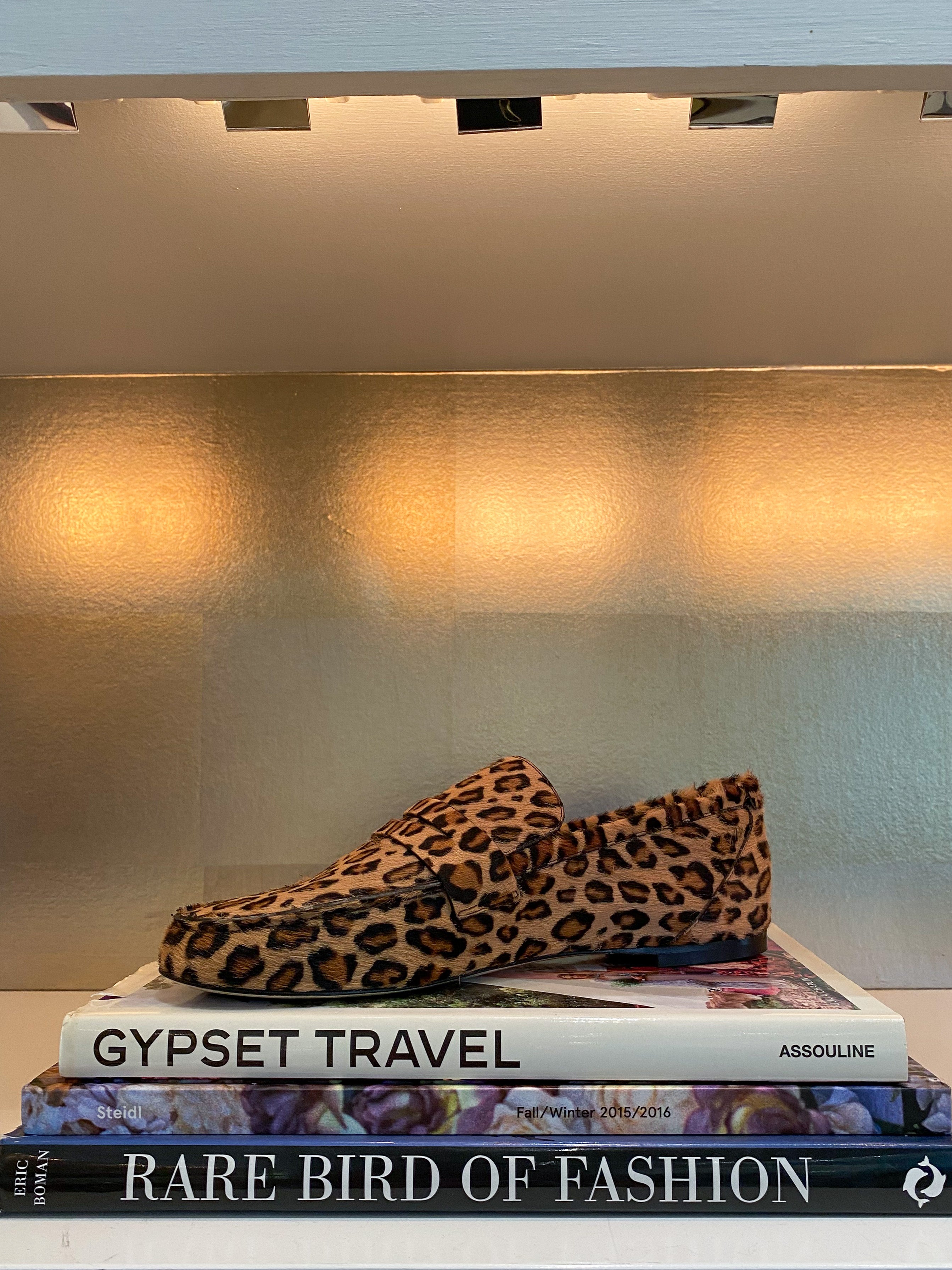 JAMIE HALLER | PONYHAIR LEOPARD PENNY LOAFER