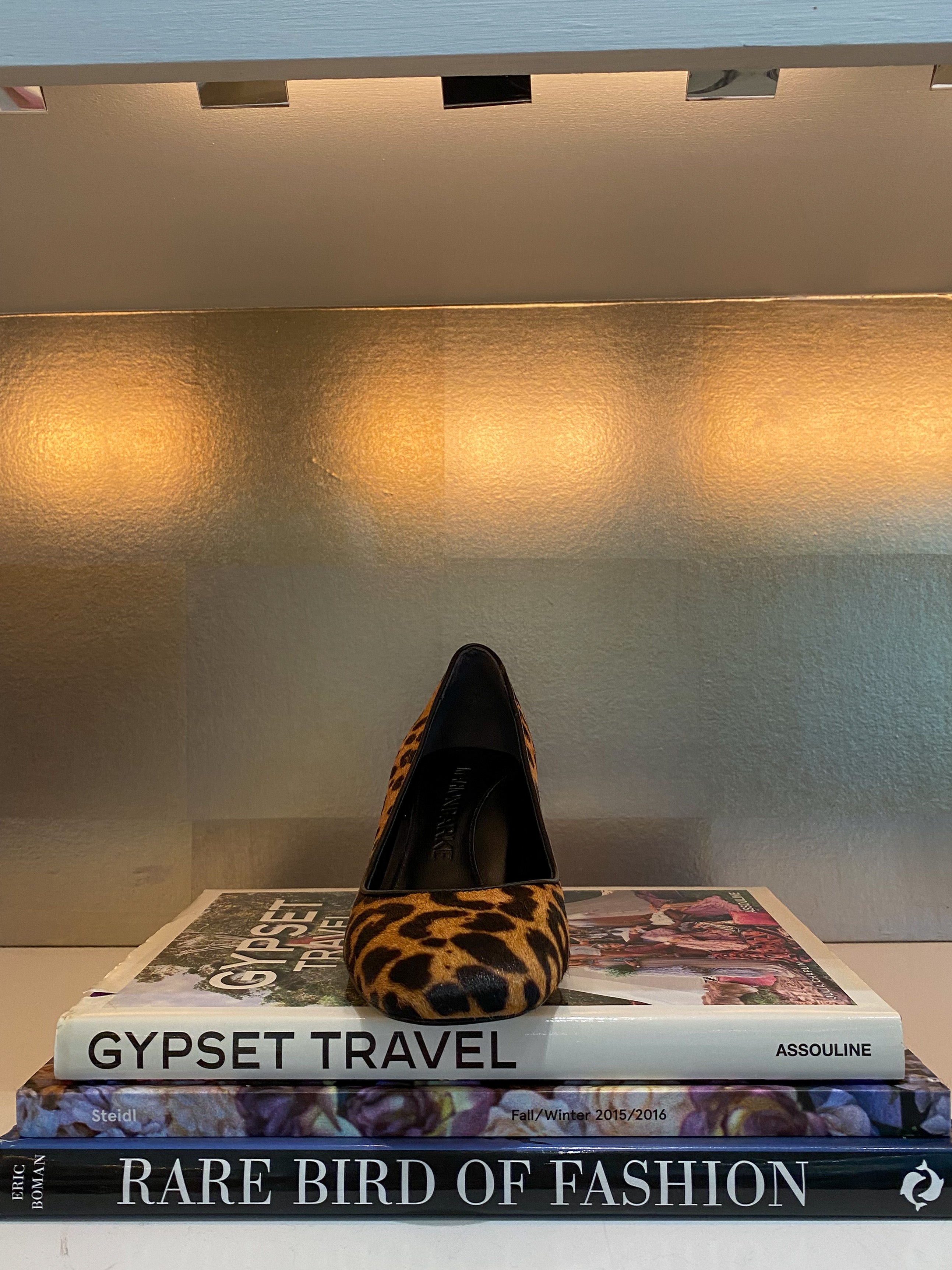 MARION PARKE | LEOPARD BLOCK HEEL PUMP