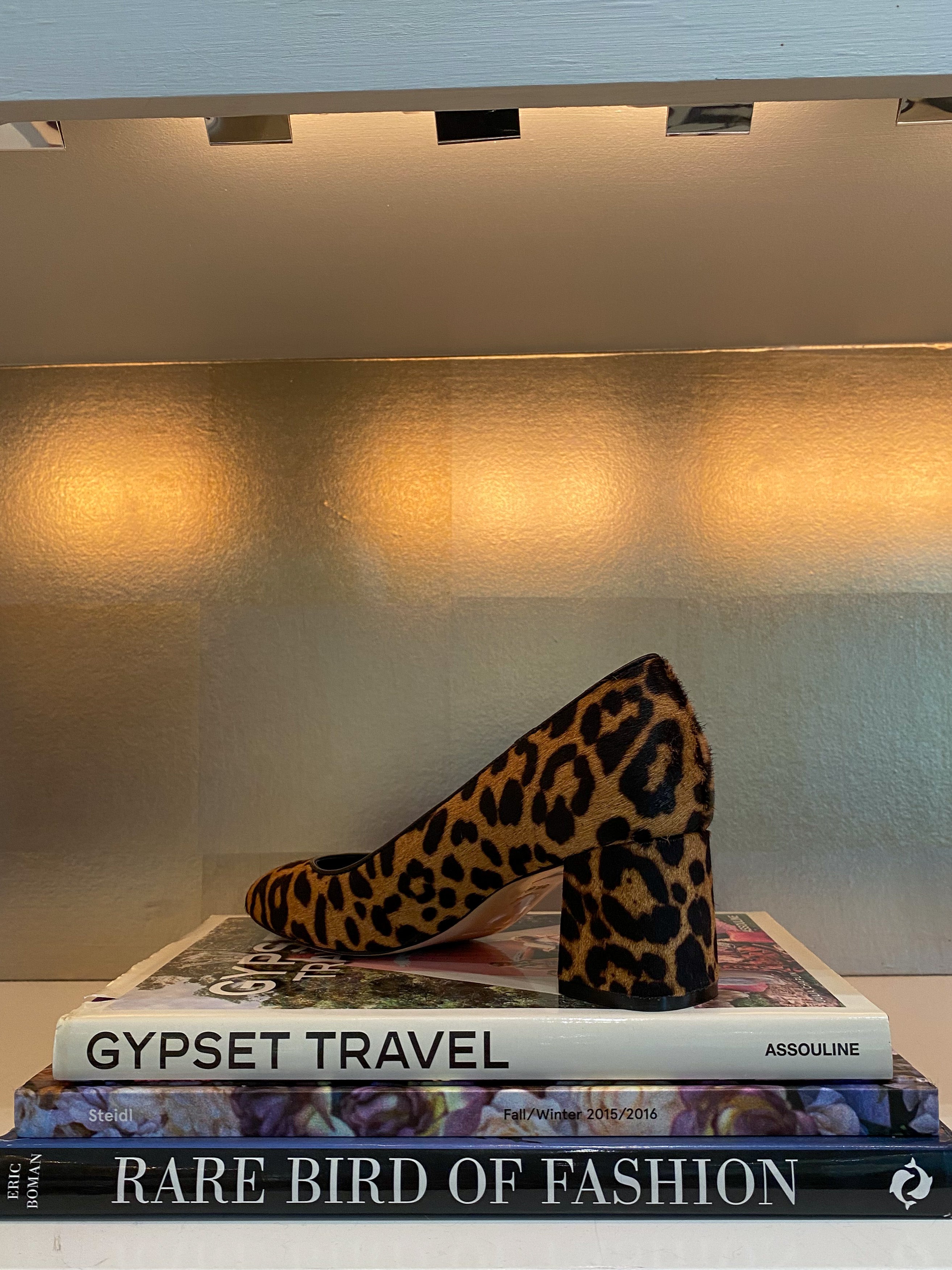 MARION PARKE | LEOPARD BLOCK HEEL PUMP