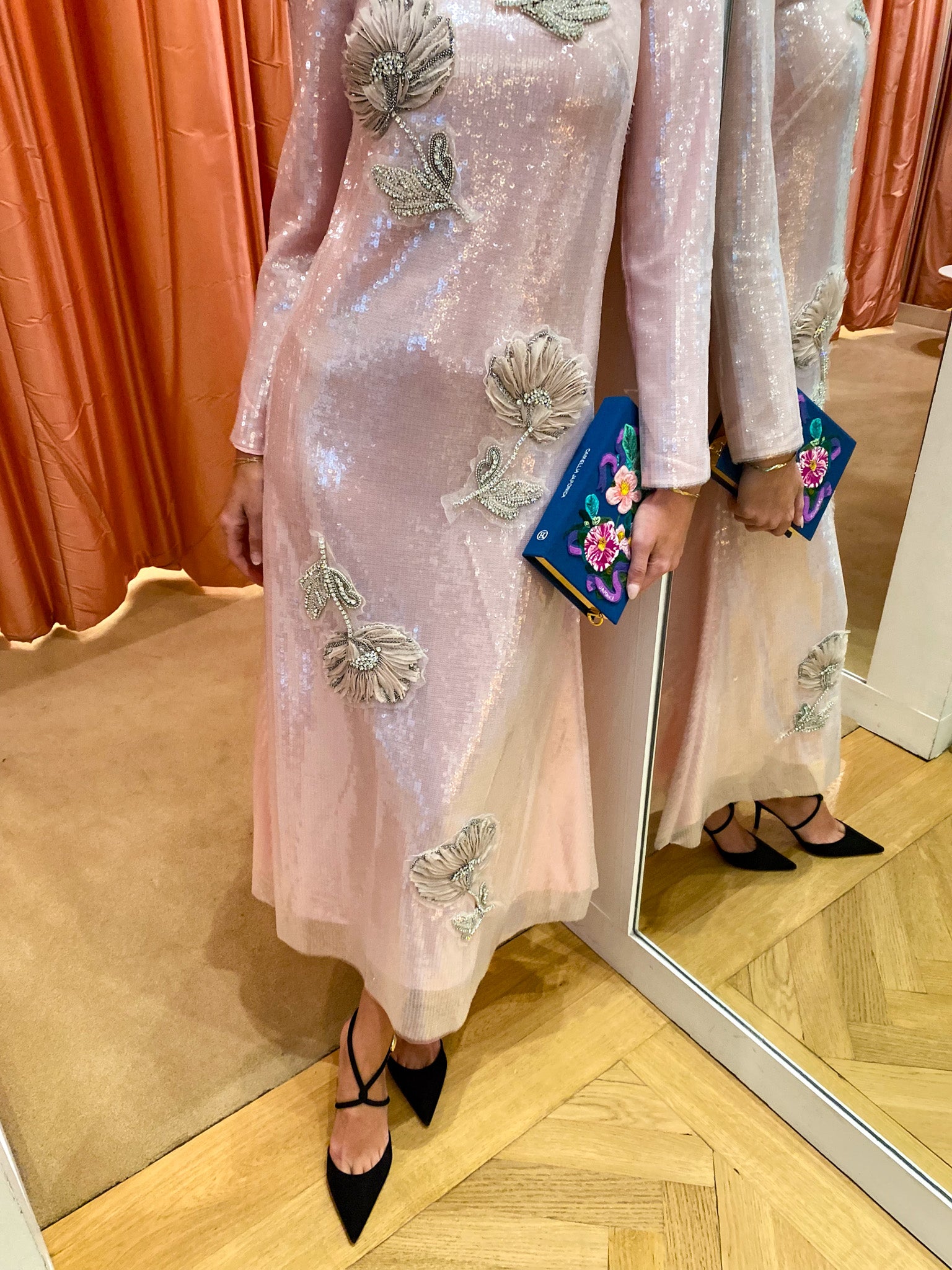 HUISHAN ZHNAG | LONG SLEEVE SEQUIN EDEN GOWN