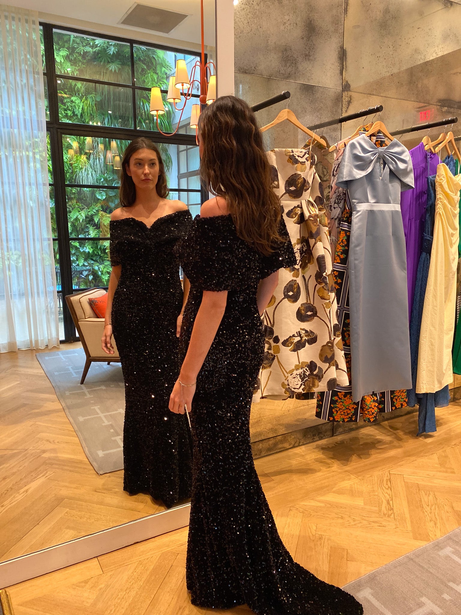 RICHARD QUINN | SHOULDER WRAP STRETCH KIA GOWN