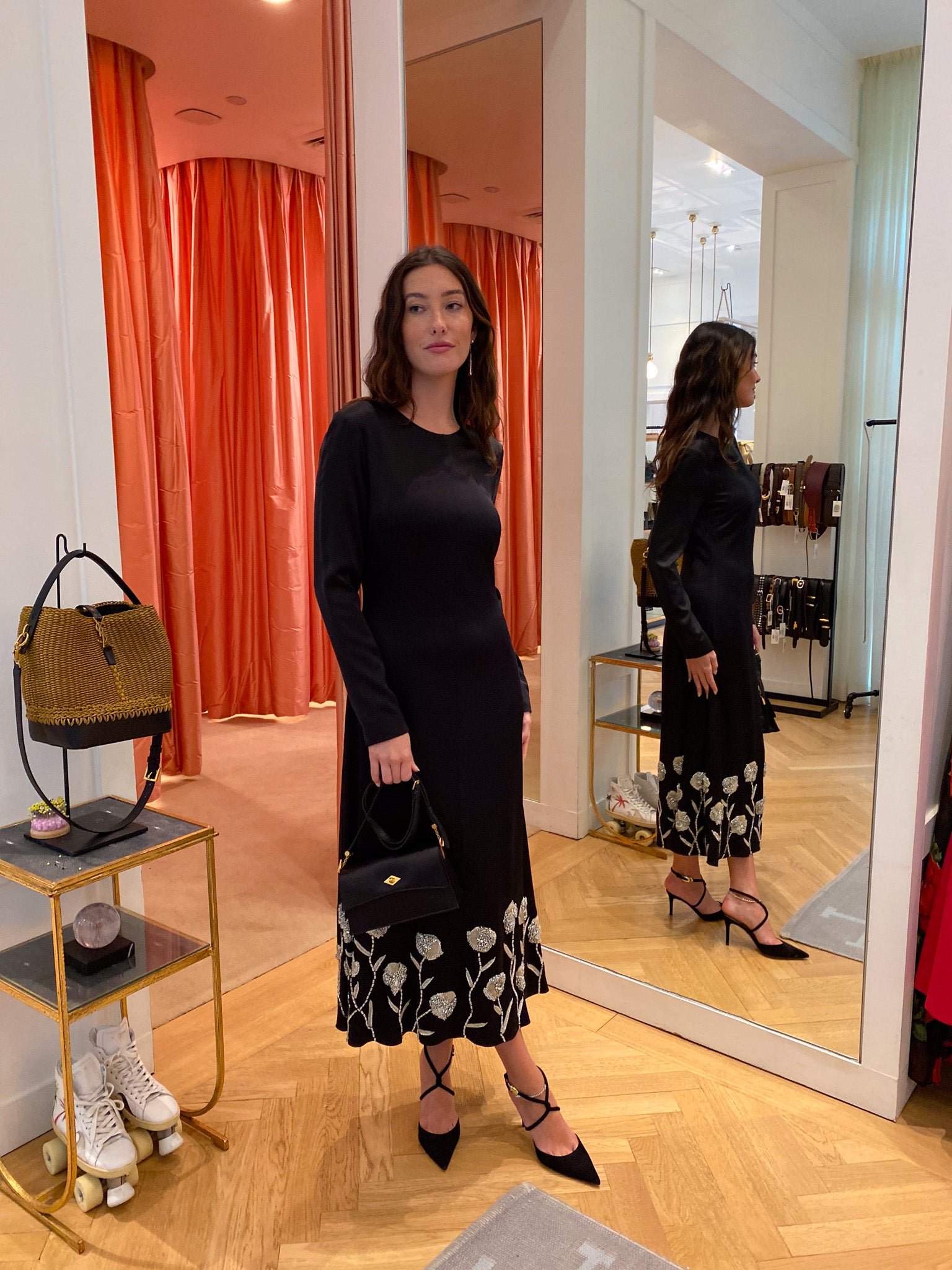 MARKARIAN | LONG SLEEVE ELSIE MIDI DRESS