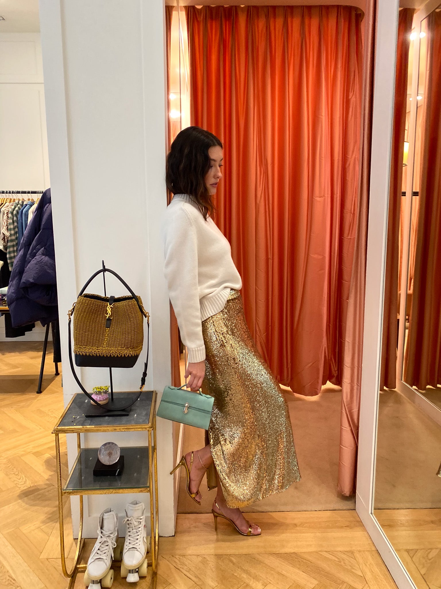 TWP | SEQUIN SLIP SKIRT