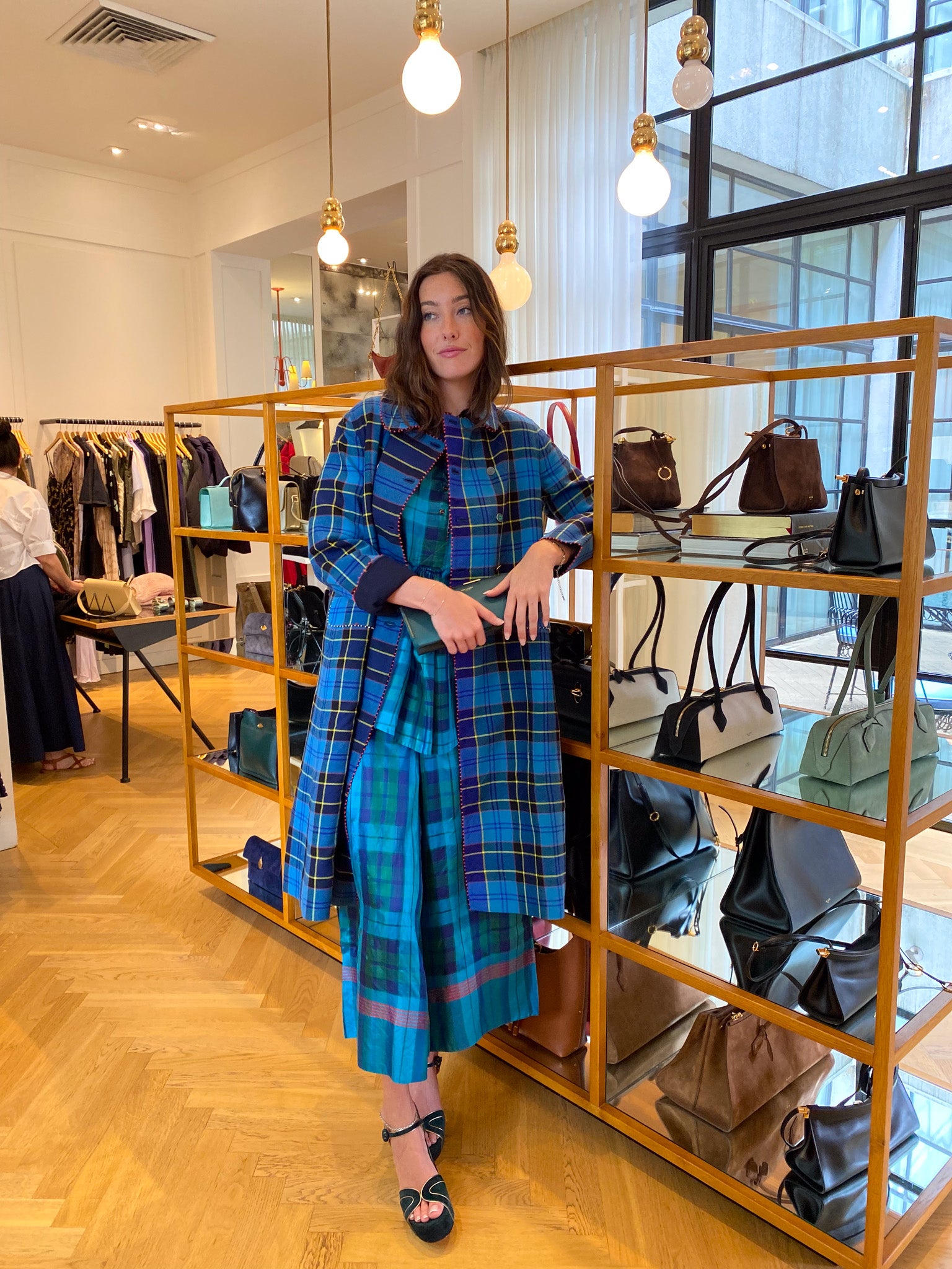 PERO | WOOL PLAID COAT