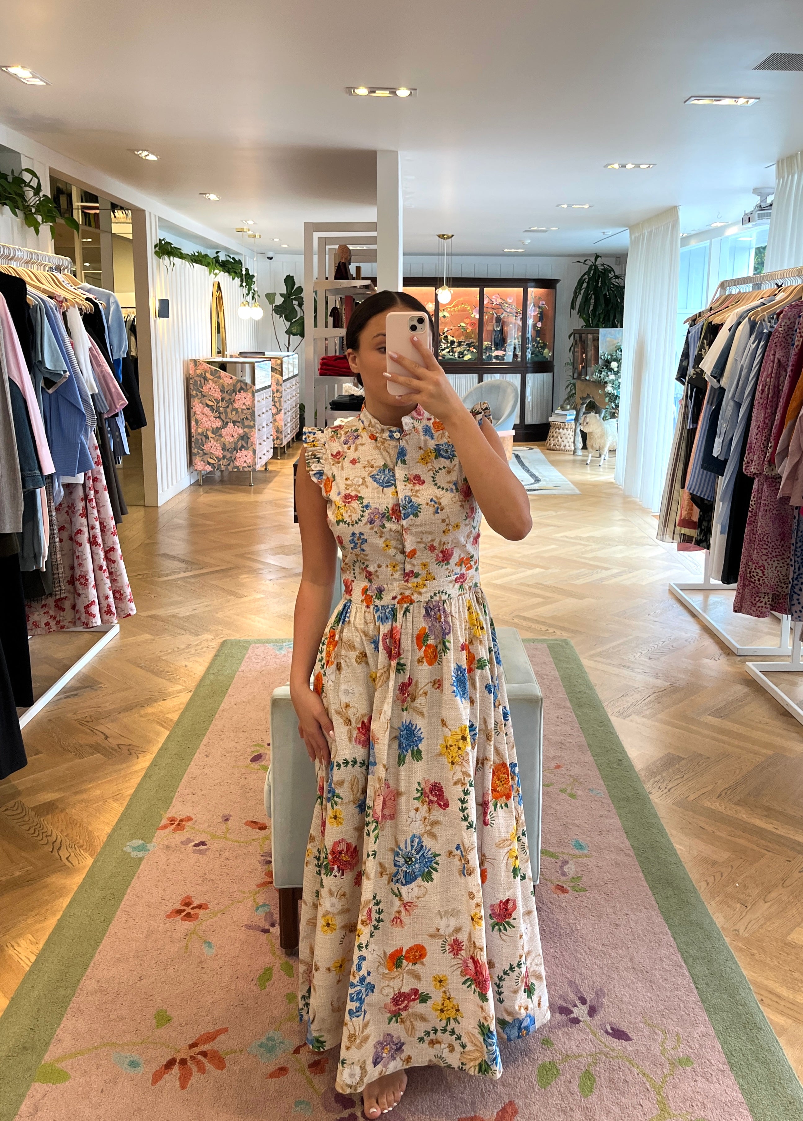 MARY KATRANTZOU | SLEEVELESS PRINTED SEZANNE MIDI DRESS