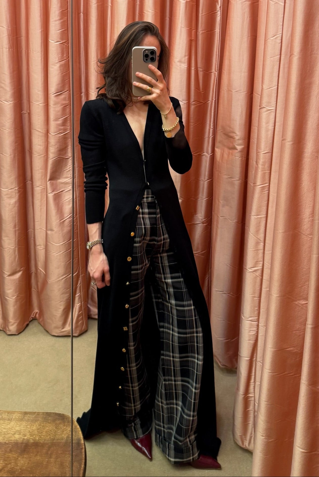 LEE MATHEWS | HIGH WAISTED PLAID ELLIOT PANT