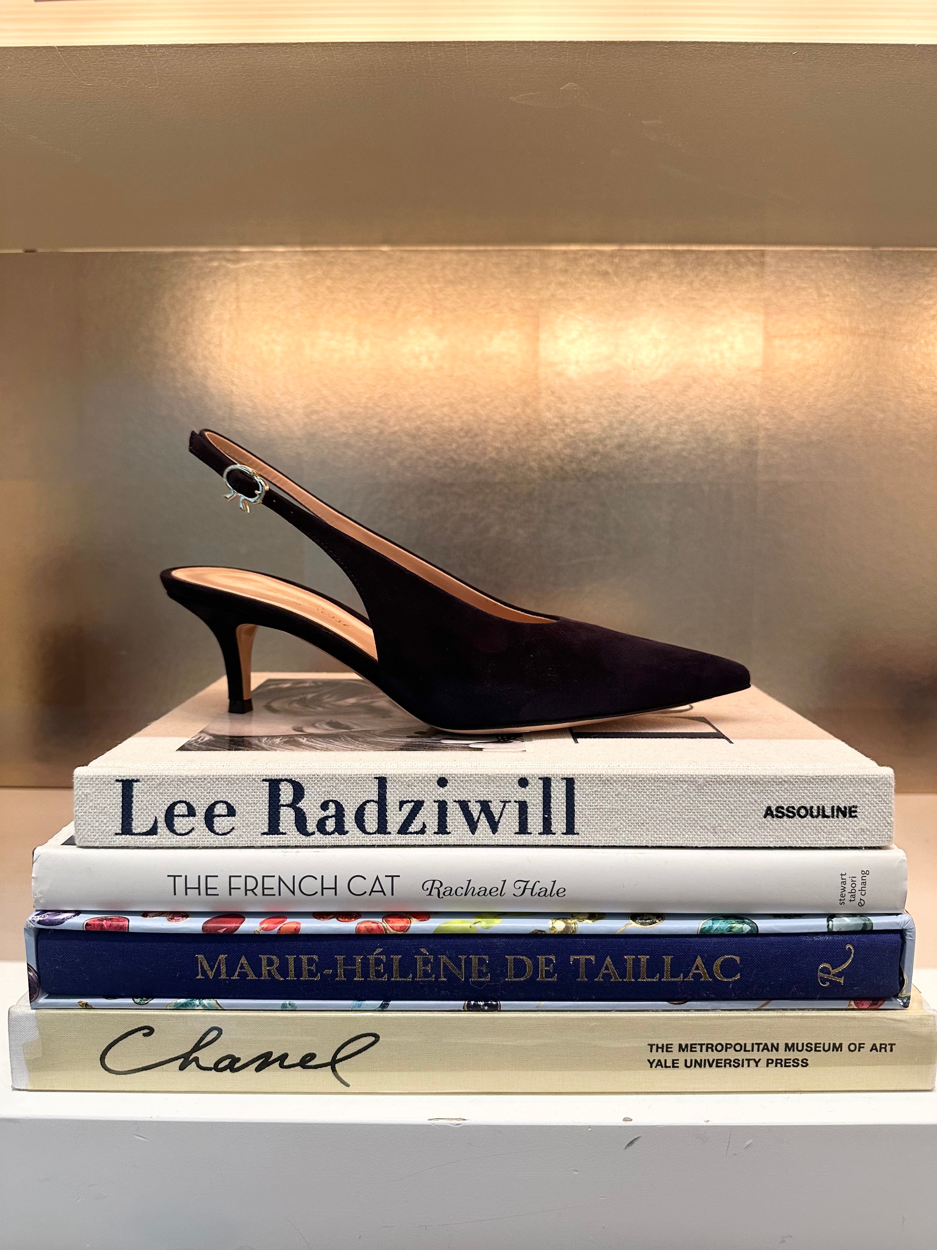 GIANVITO ROSSI | SUEDE ROBBIE SLING BACK HEEL