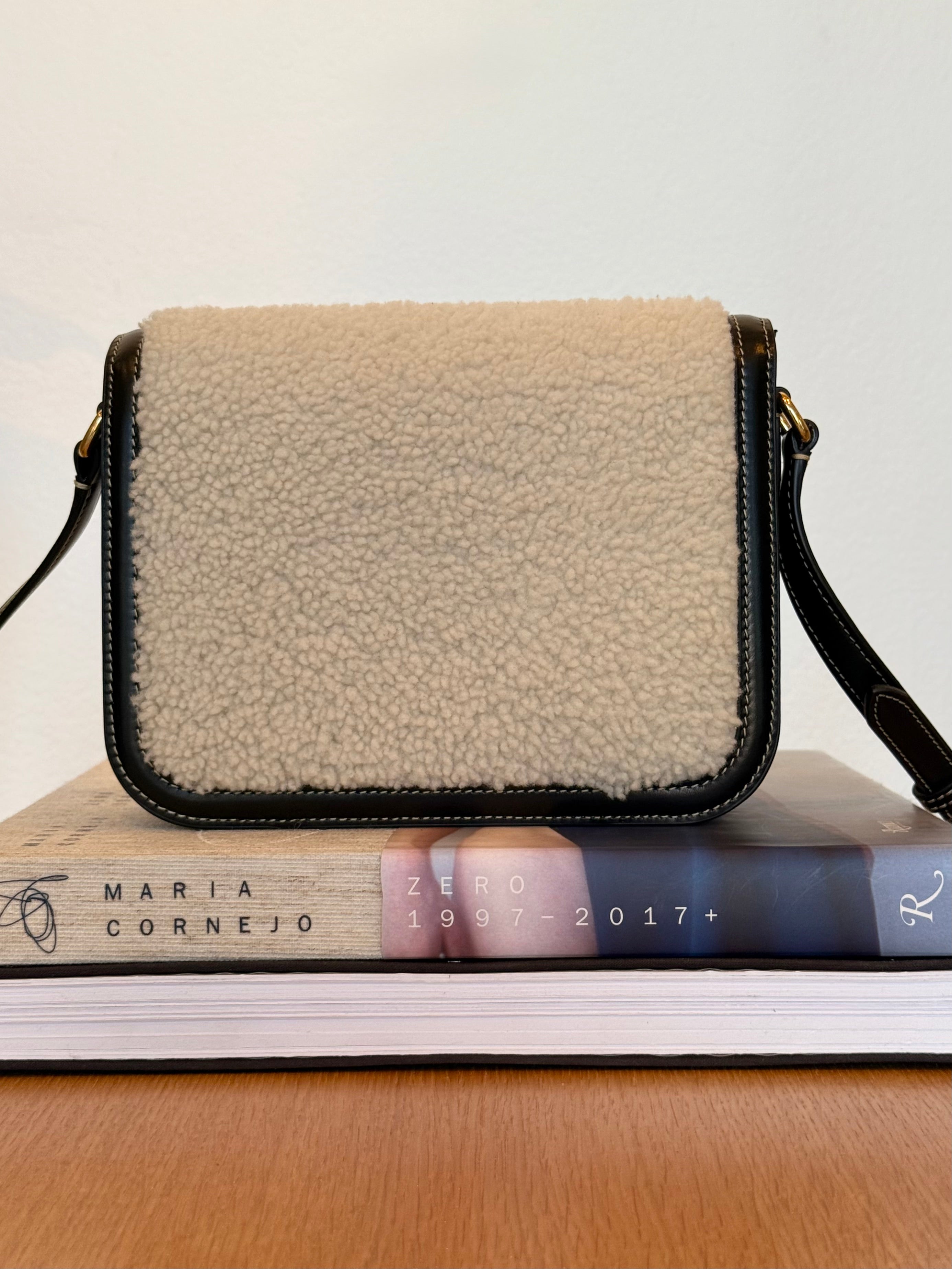 VALENTINO | 9 TO 5 SHEARLING SHOULDER BAG