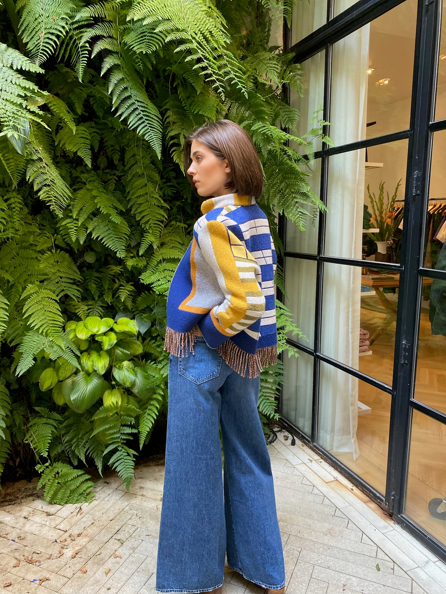 LILY EVE | NEVY GEOMETRIC FRINGE JACKET