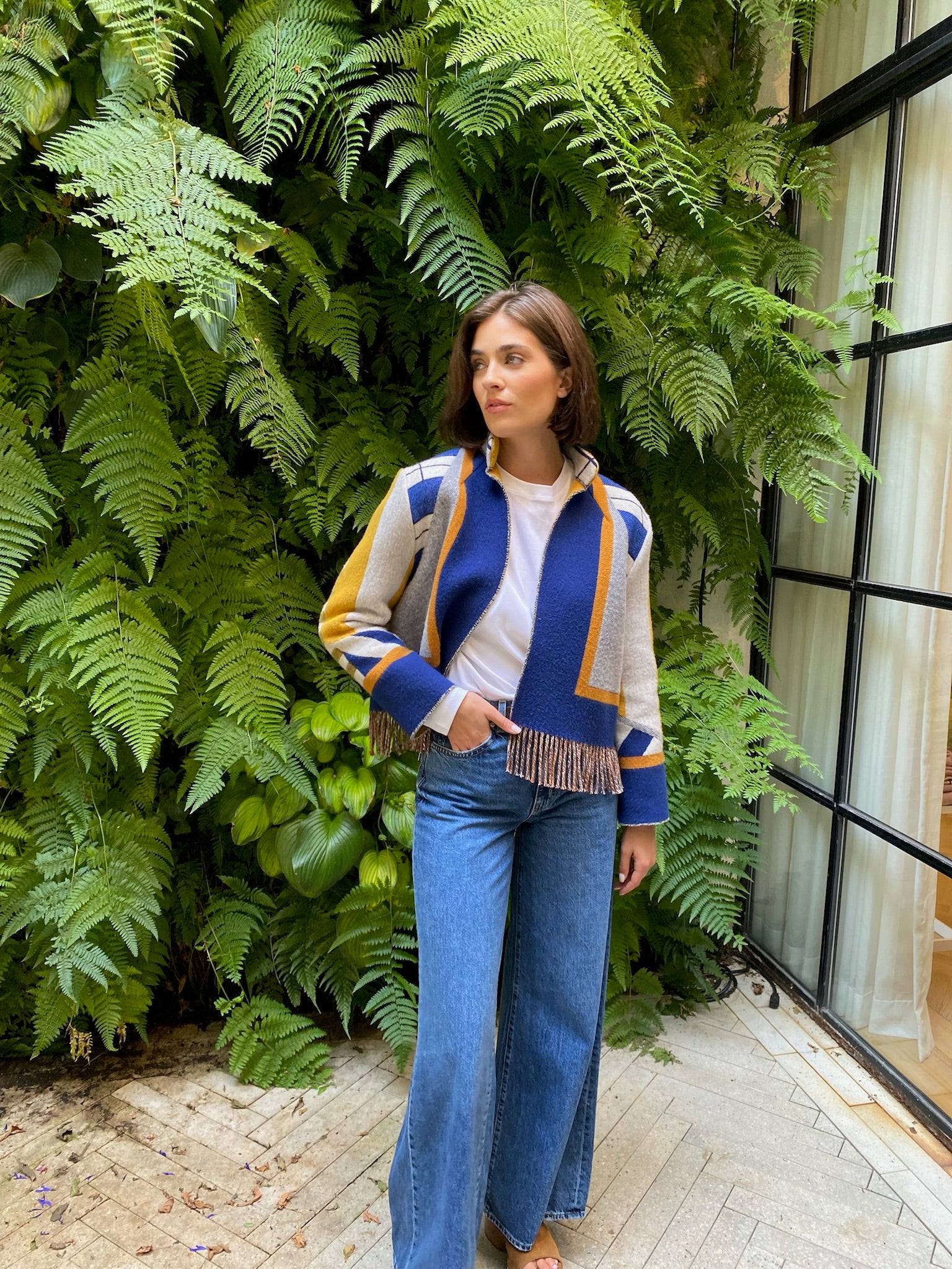 LILY EVE | NEVY GEOMETRIC FRINGE JACKET