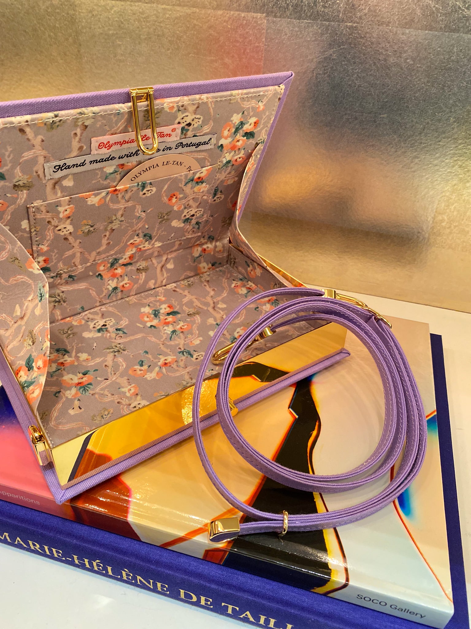 OLYMPIA LE TAN | WE COME IN PEACE STRAPPED BOOK CLUTCH