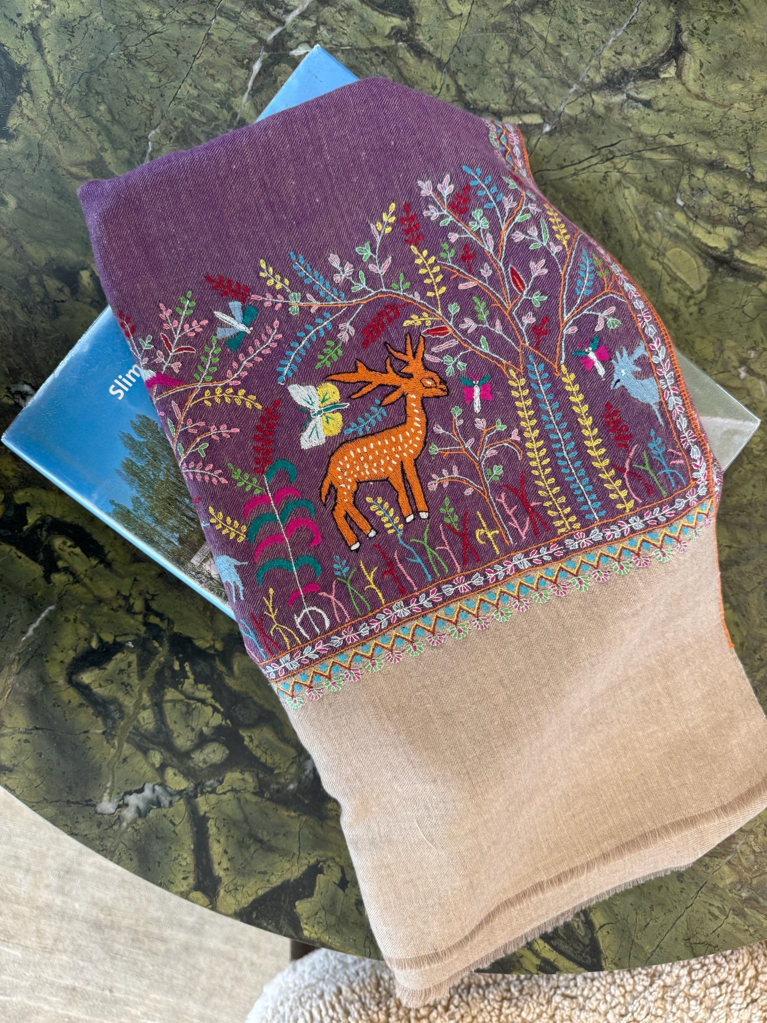 YASER | DEER EMBROIDERED SHAWL