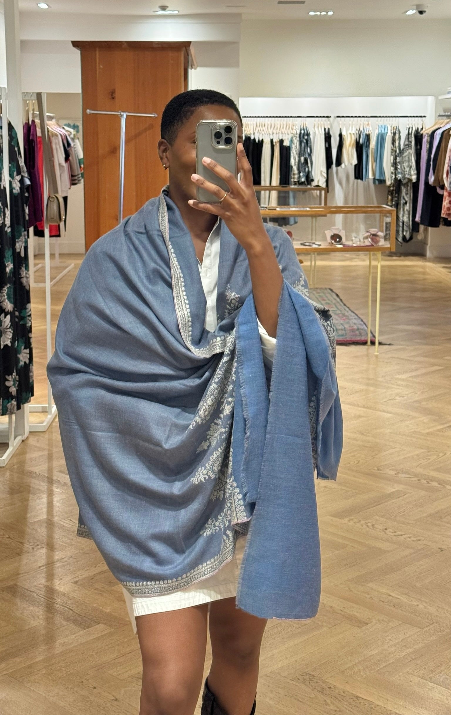 YASER | PAISLEY FLOWER BORDER SHAWL