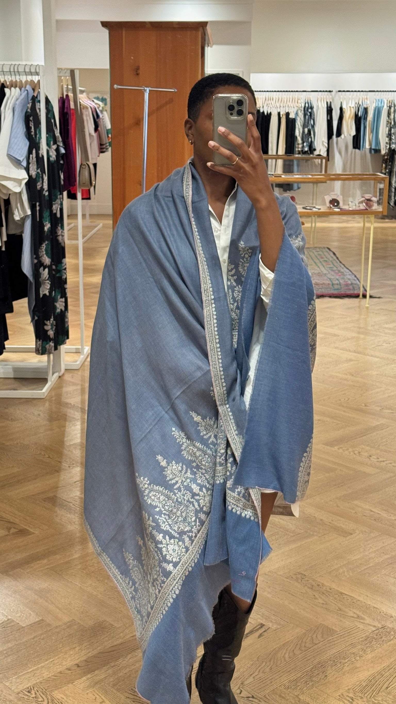 YASER | PAISLEY FLOWER BORDER SHAWL