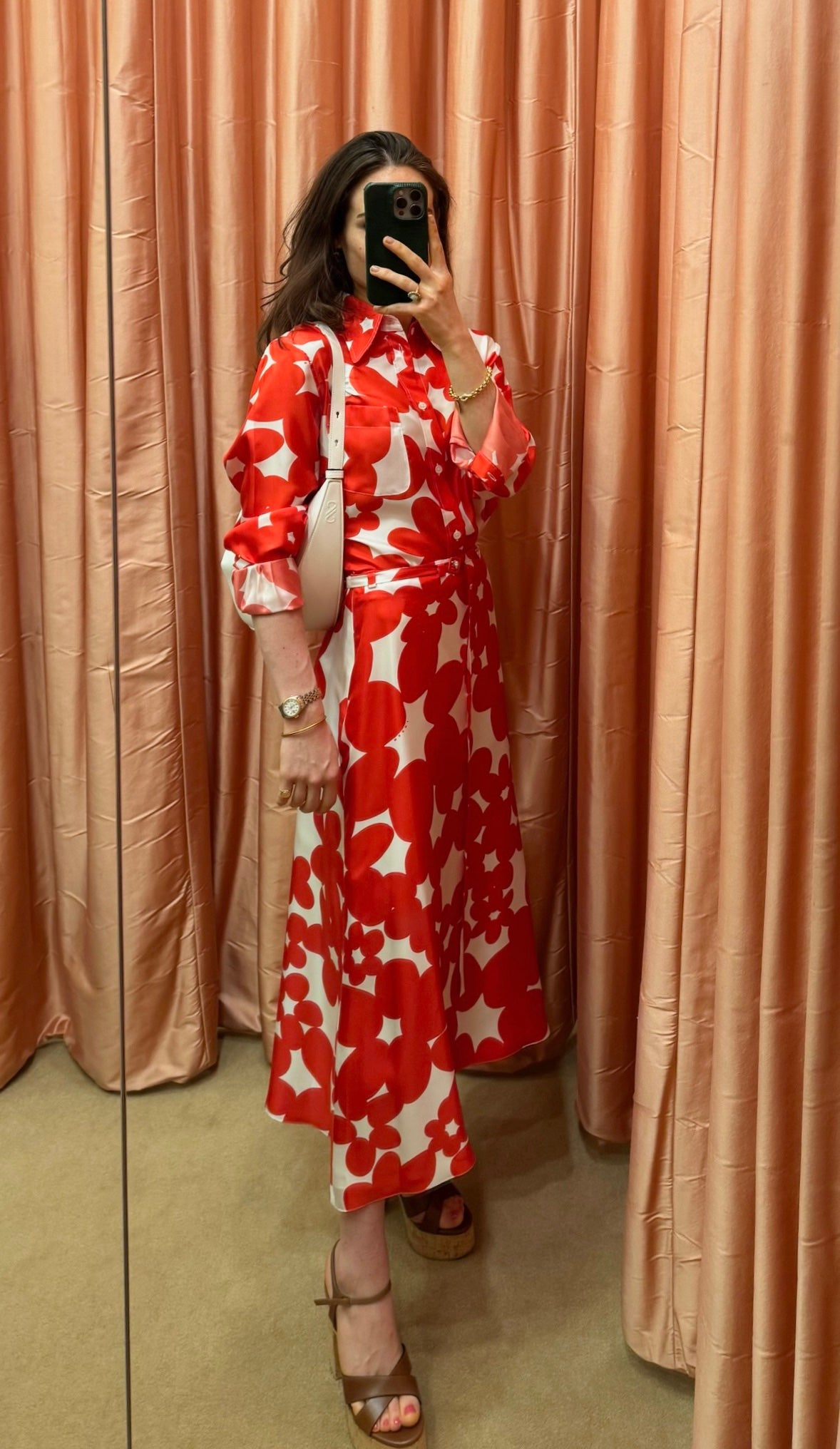 MARNI | SILK FLORAL MIDI SKIRT